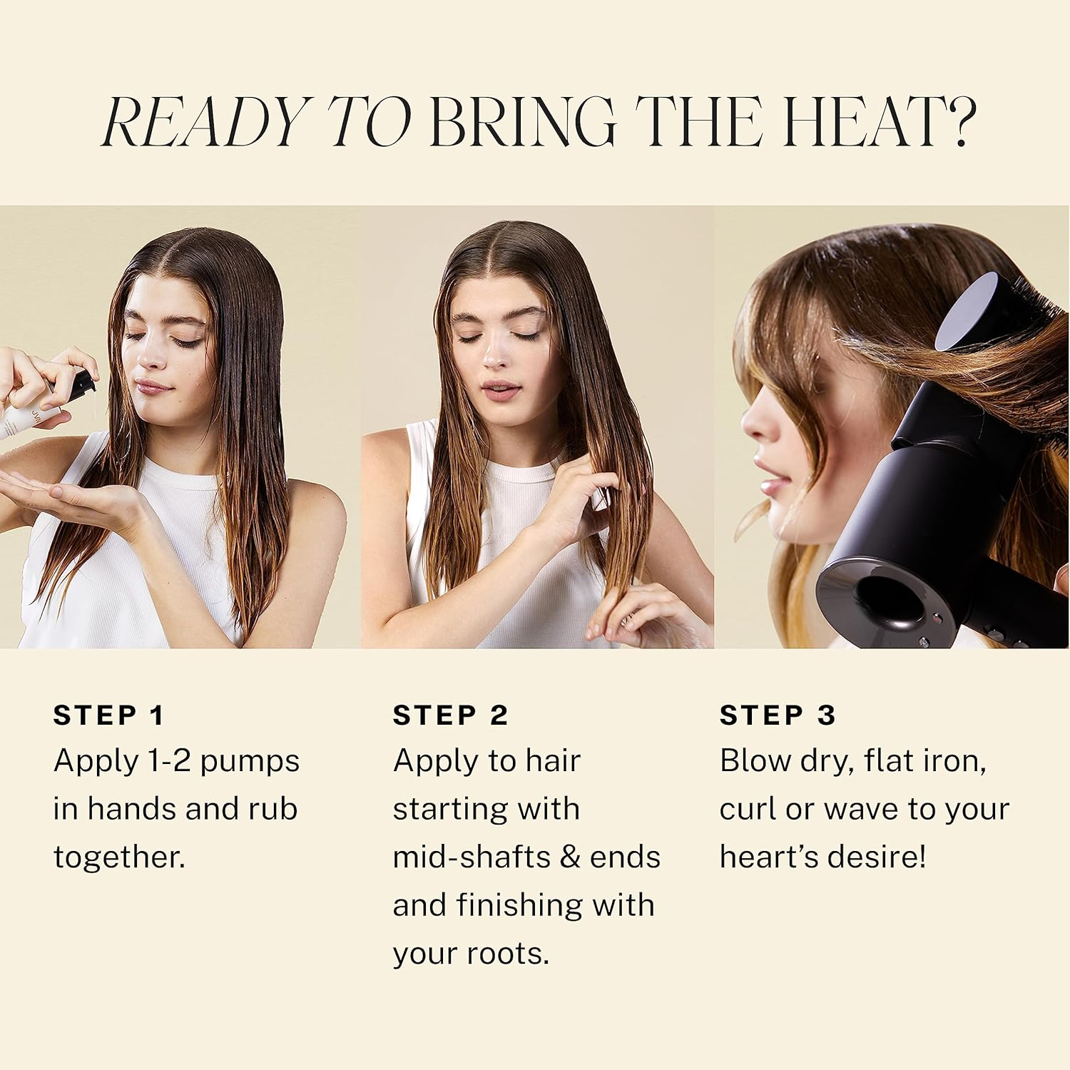 JVN Complete Blowout Styling Milk, 0.84 Fl Oz, Travel Size, Frizz Fighting, Heat Activated Style Extending Hair Cream and Heat Protectant, Hair Care for Women and Men, Silicone Free image number 3