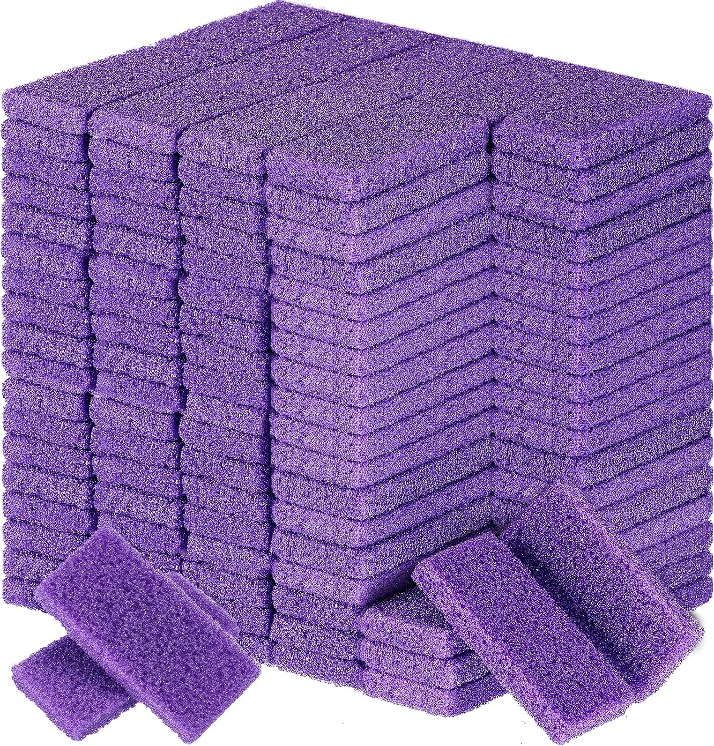 200 Pcs Disposable Foot Pumice Stone Bulk for Feet Pumice Stone Foot Scrubber Dead Skin Pedicure Scrubber Exfoliator Sponge for Feet Callus Remover Bath, Spa, 3.54 X 1.77 X 0.47 Inch(Purple, Purple) image number 2