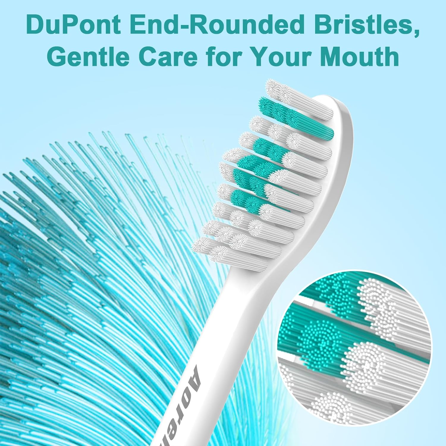 Aoremon Replacement Toothbrush Heads Compatible with Philips Sonicare E-Series, 6 Pack Replacement Brush Heads Come with Caps image number 2