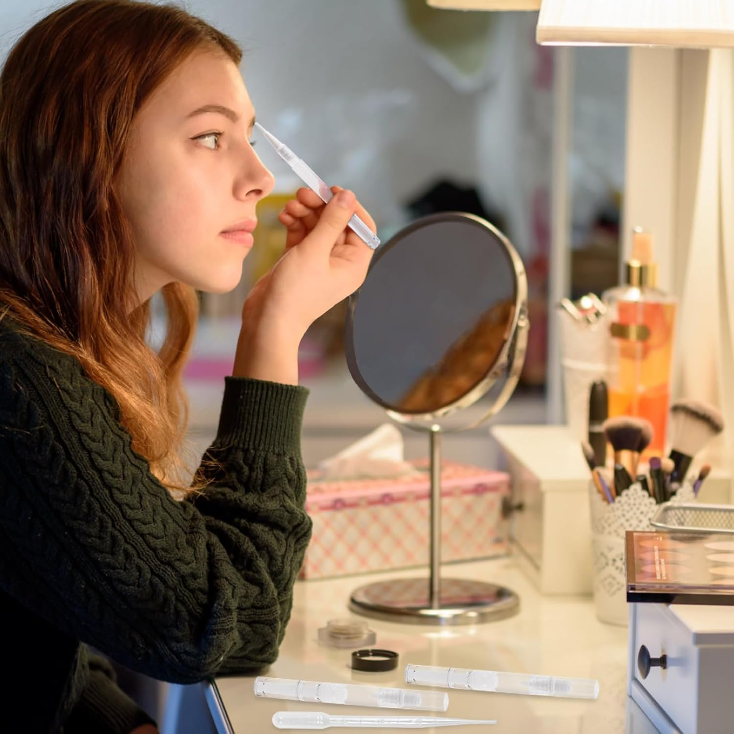 Koceci 10 Pack 3Ml Nail Oil Pen Refillable Transparent Twist Pens, Cuticle Oil Brush for Nails, Empty Nail Oil Pen with Brush Tip, Cuticle Oil Container (10) image number 1