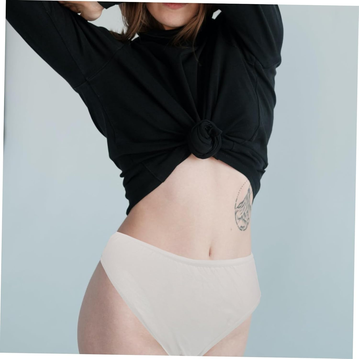 4Pcs Disposable Maternity Underwear Cotton Women Postpartum Confinement Pants Portable for Nursing White image number 3