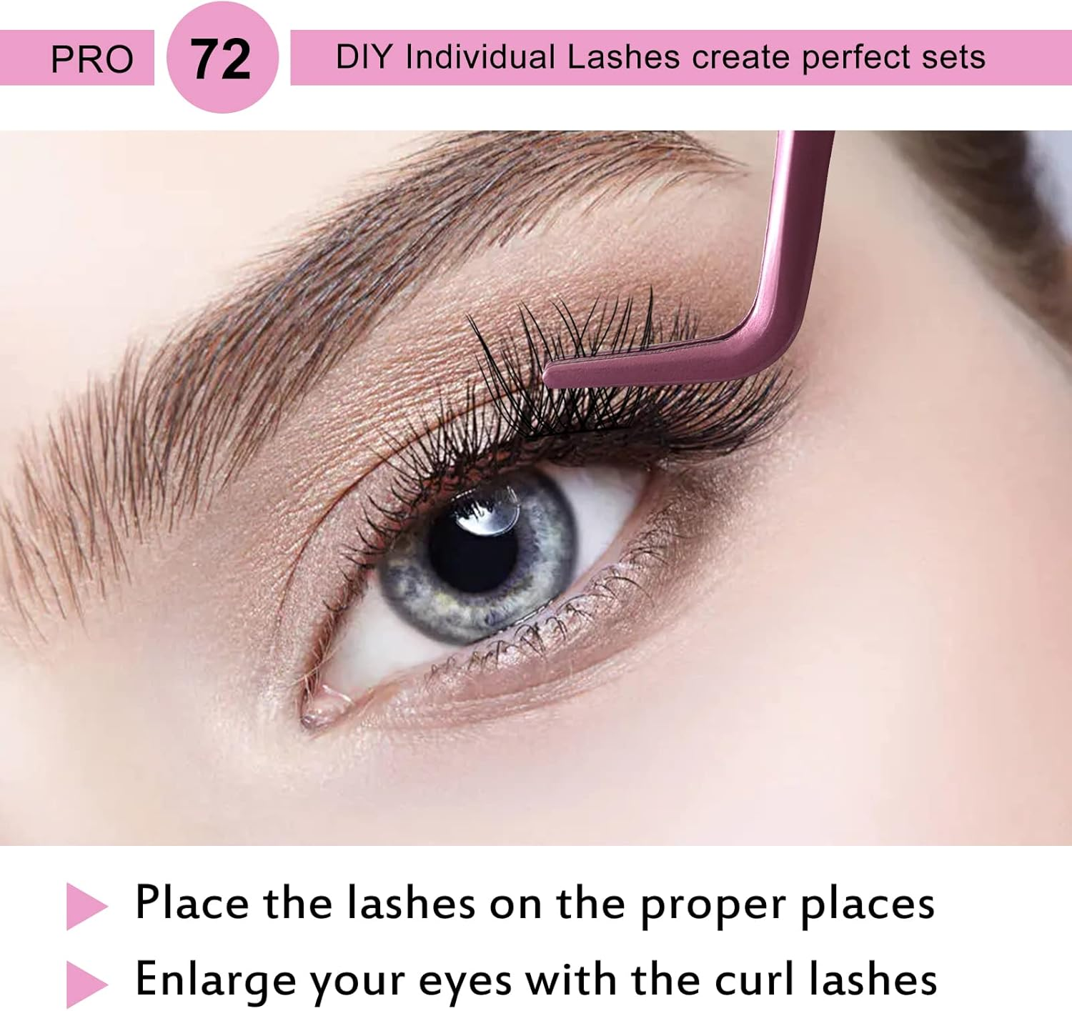 PRO LASHBEAUTY Cluster Lash 72 Pcs Lash Clusters DIY Eyelash Extension, Natural Super Thin Band Reusable Soft & Comfortable (Natural, D-16Mm) image number 4