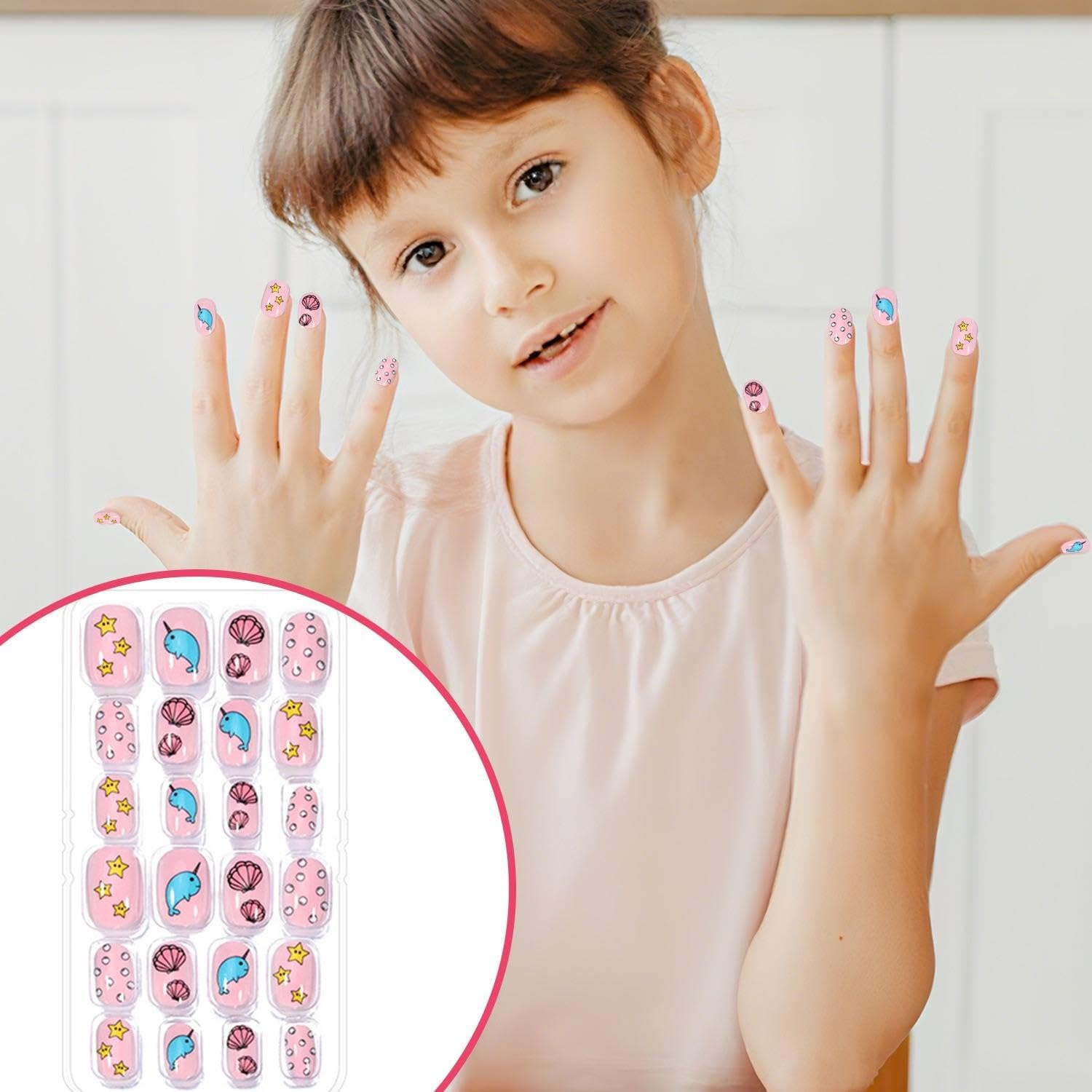 192 Children'S Nail Art Stains, Cartoon Pattern Design, DIY Nail Accessories, Cute Nail Decoration (With Glue Stickers, Nail Rub Strips) image number 1