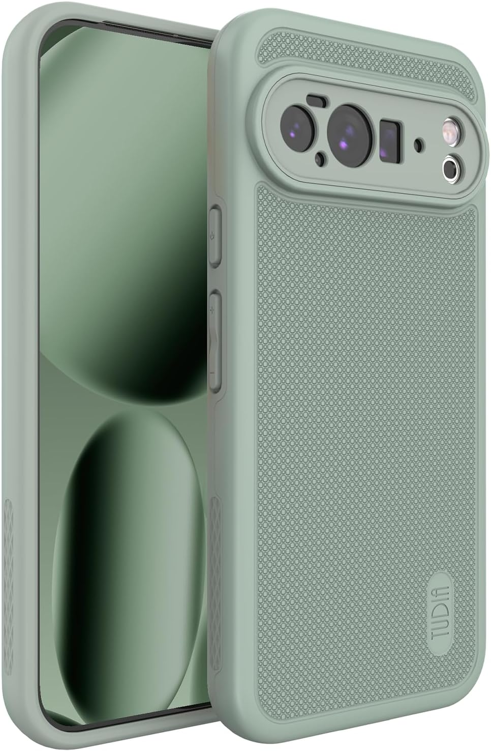 TUDIA Mergegrip [Military Grade] Designed for Google Pixel 10 Pro XL Case (2025), [Drop Tested] Dual-Layer Shockproof Slim Non-Slip Heavy Duty Protective Phone Cases (Green Lily, Basic) image number 1