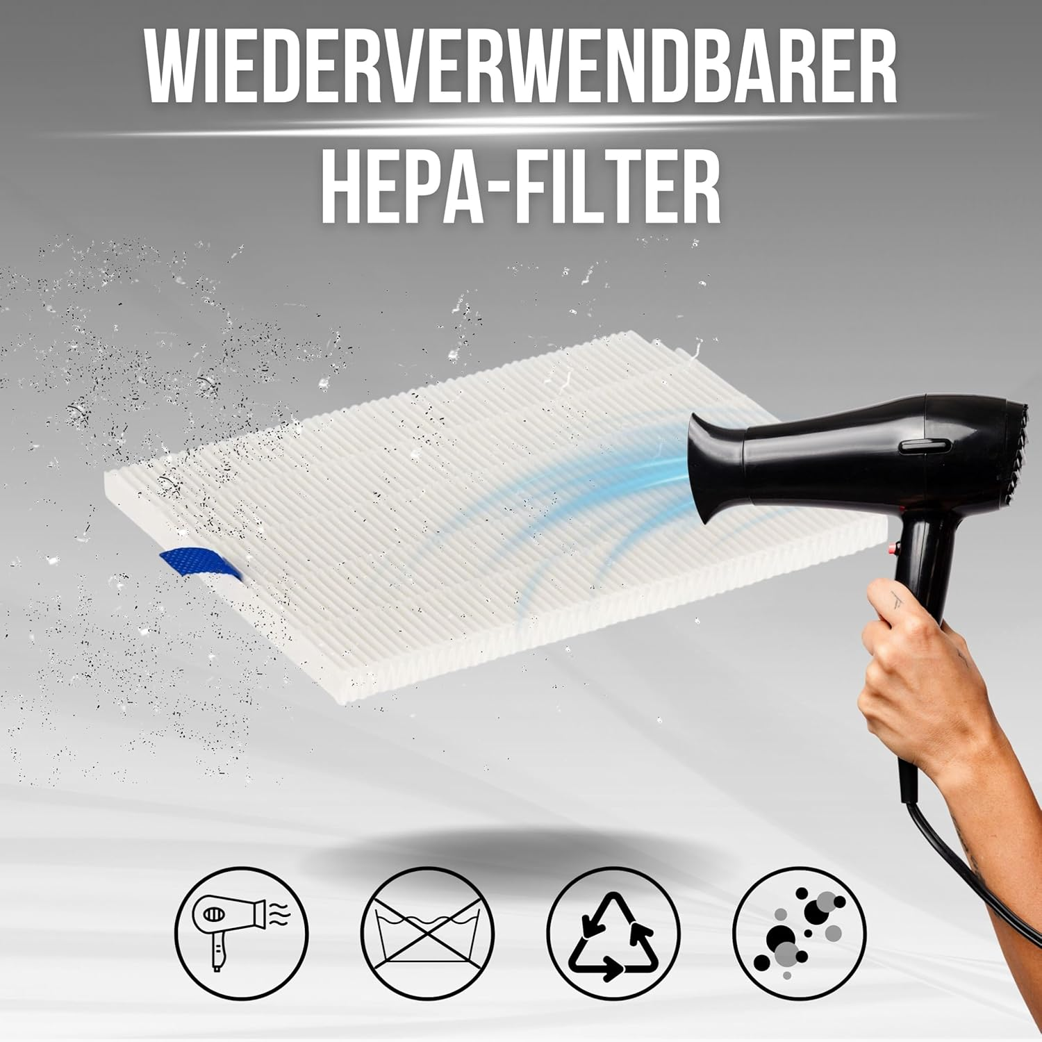 Nail Vacuum Cleaner Professional 80 W Power Regulation Nail Vacuum Cleaner for Acrylic Nails, Gel Nails, Powerful Nail Vacuum Cleaner for Manicure Pedicure White HEPA Reusable Filter image number 4