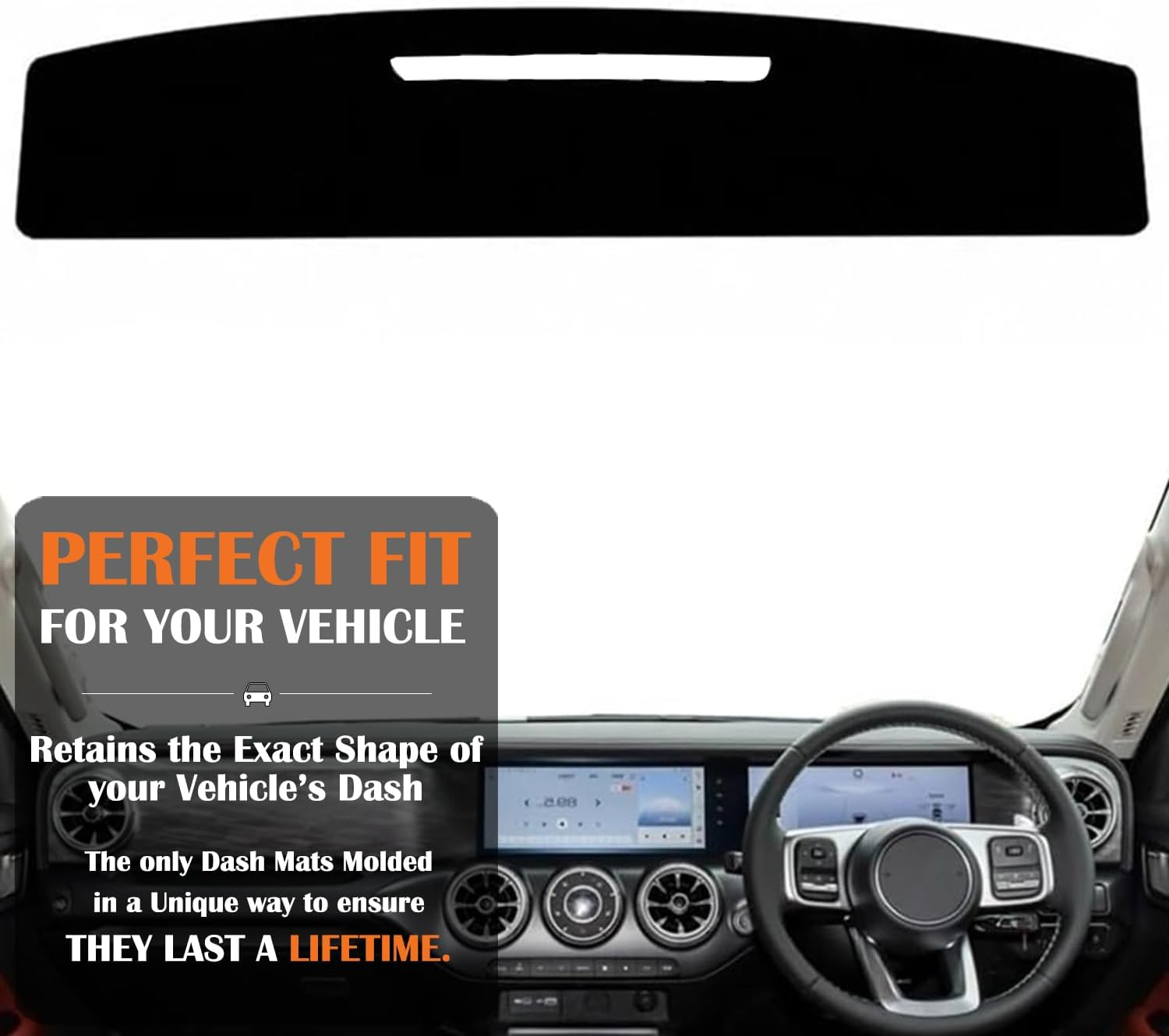Evervenz Dash Mat for GWM Tank 300 2023 2024 2025 Flannel（Without HUD） Dash Cover Dashboard Cover Tank30001 image number 4
