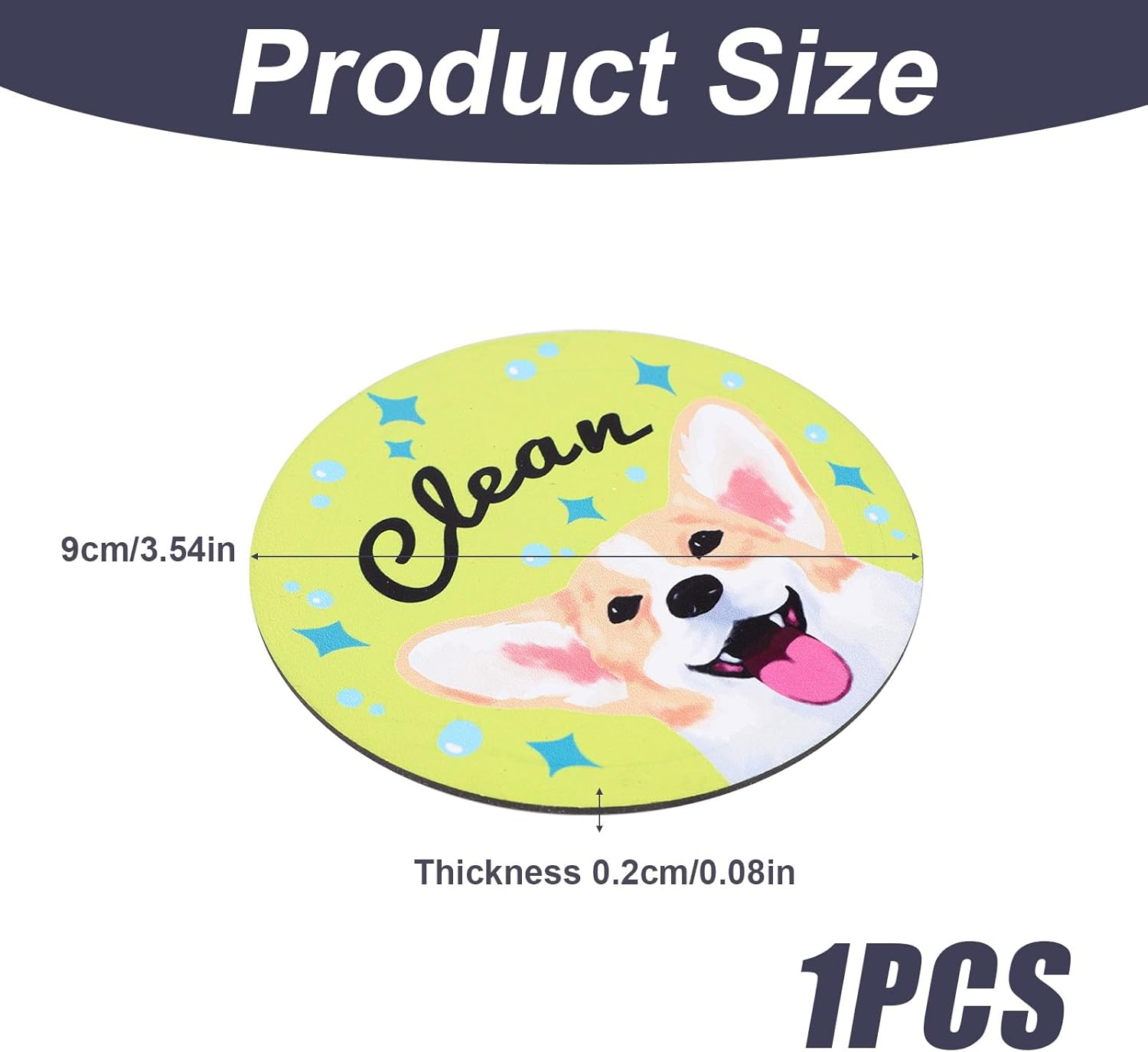 Dishwasher Magnet Clean Dirty Sign, Funny Dog Double-Sided Reversible Clean Dirty Indicator Funny Kitchen Accessory for Dishwasher Fridge Laundry Room Home Organization image number 6