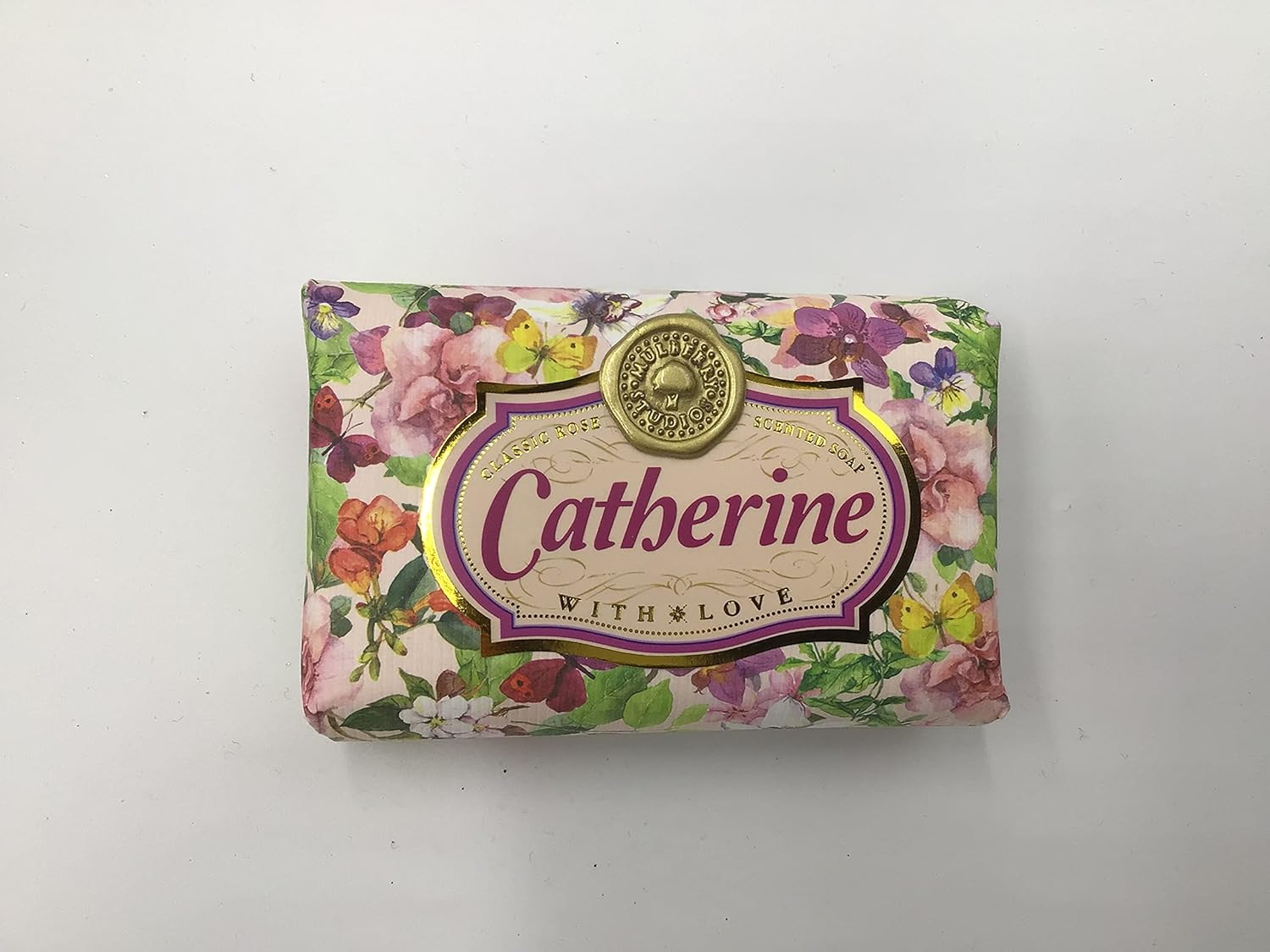 Catherine - Gift Soap Bar for Her Birthday Rose Scent Mum Grandmother Cleanser Lather Present Girl image number 1