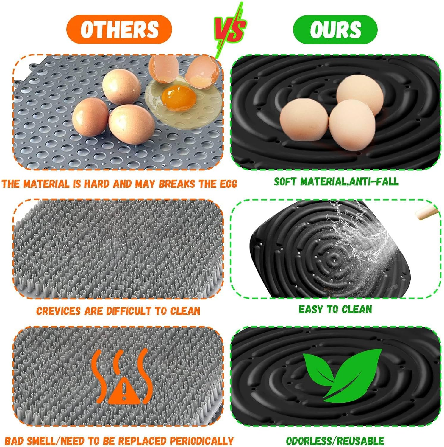 4Pcs Chicken Nesting Box Pads, Washable Chicken Nest Box Liners, 12In Chicken Nesting Pads, Chicken Bedding Chicken Coop Mats for Chicken Laying Boxes, Hen House Eggs Protecting image number 3