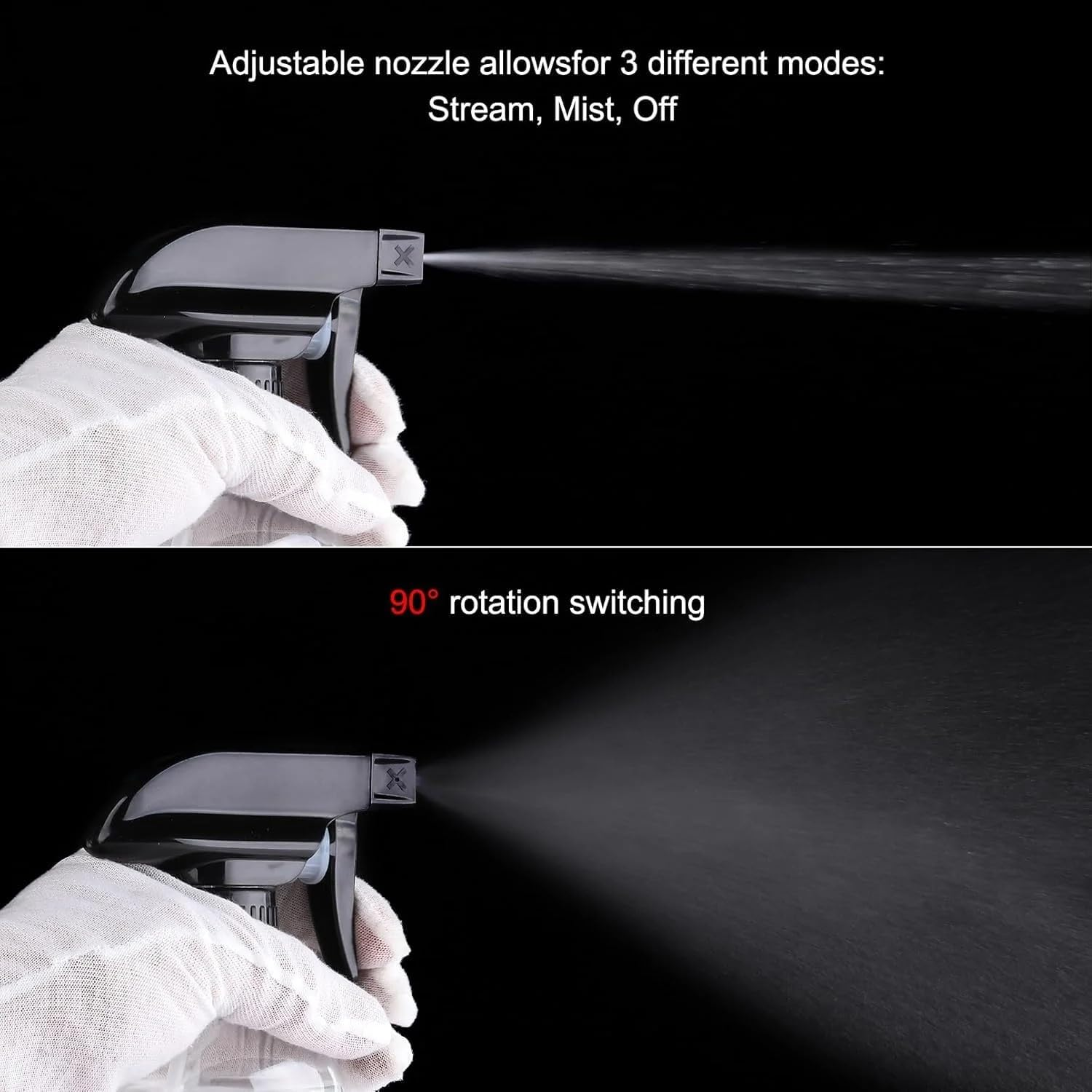 3 Pack Spray Bottles Water Spray Bottle for Plant 10 Oz/300 Ml Plastic Refillable Containers Fine Mist Small Spray Bottle with Adjustable Nozzle for Hair Cooking Cleaning (Clear) image number 2