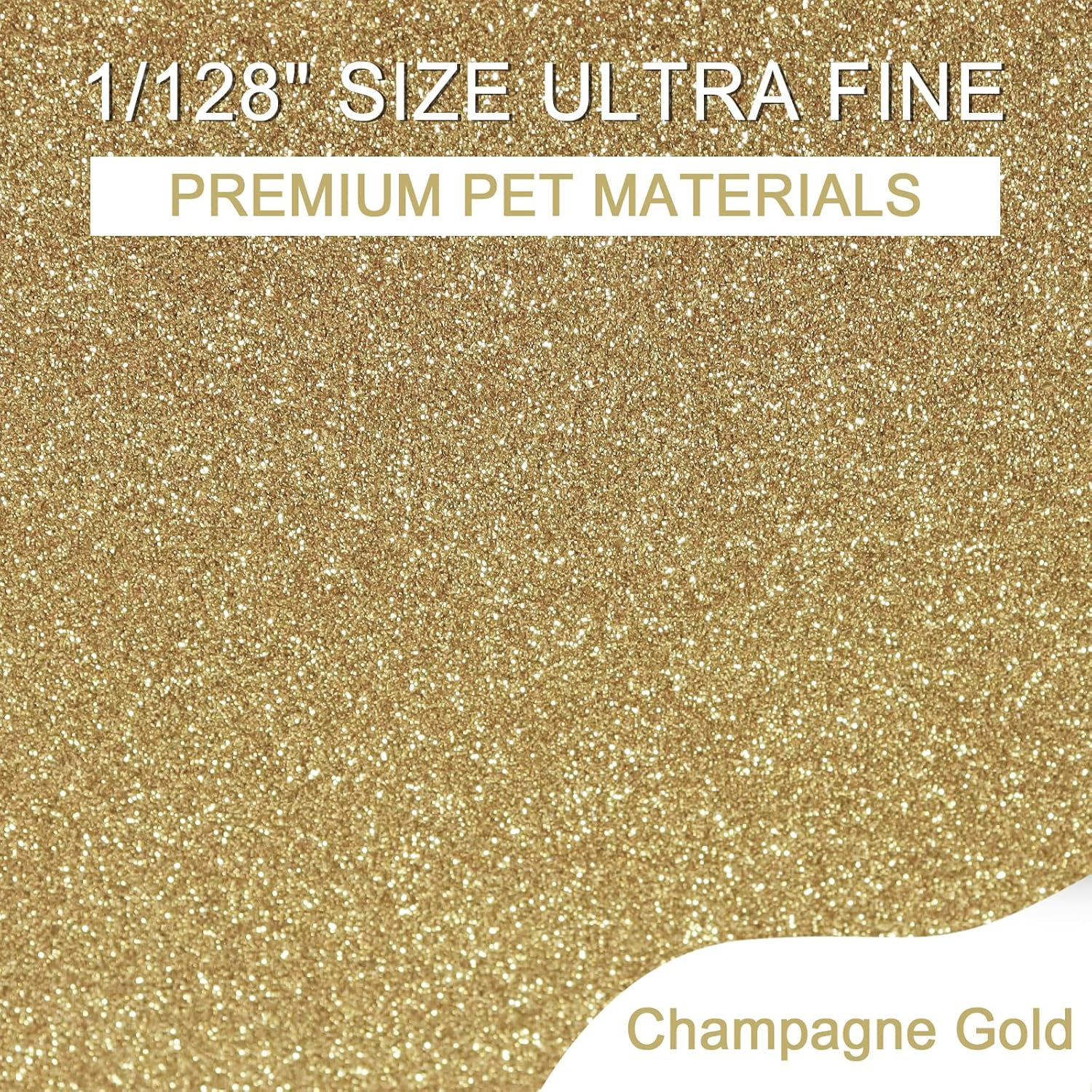 Ceya 3.8Oz/ 110G Ultra Fine Glitter Powder Champagne Gold Glitter 1/128&rdquo; 0.008&rdquo; 0.2Mm for Resin Tumbler Jewelry Nail Art Face Body Festival Makeup Scrapbook Wedding Cards Painting Arts - Black image number 4