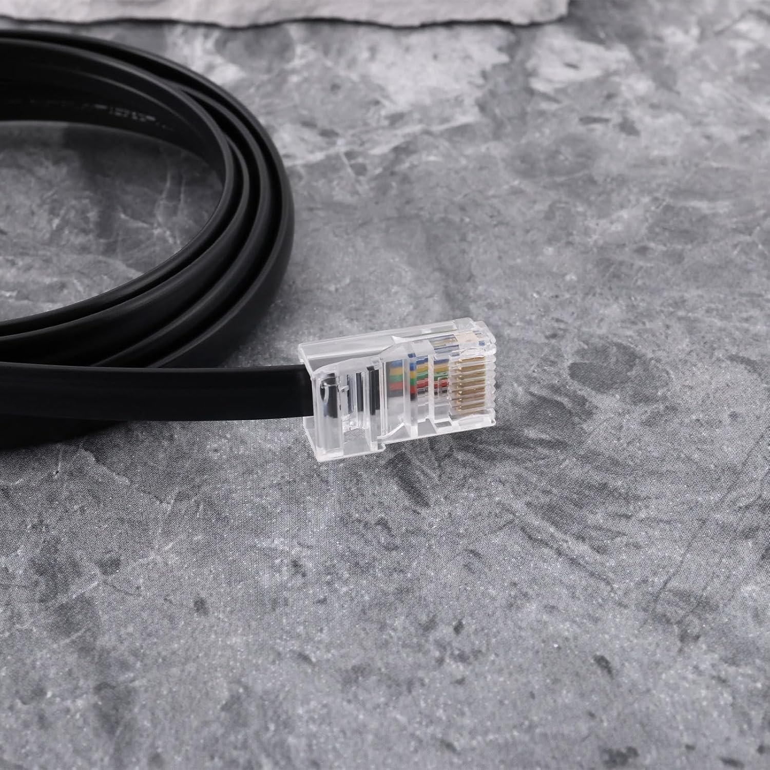 Emsea RJ12 Male to RJ45 Male Printer Interface Cable 1.5M Printer Data Cable Compatible with Epson Star Printers with Multipro Interface image number 2