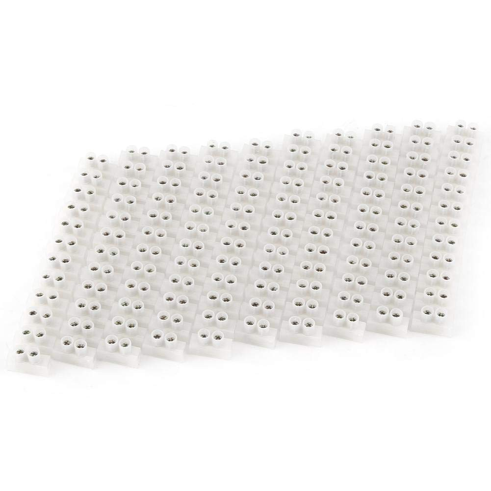 10Pcs 360V 10A Dual Row Screw Terminal Block Electric Barrier 12-Terminal Strip Block Quick Connector Screw Terminal Barrier Block for Home Appliances, Electronic Circuits