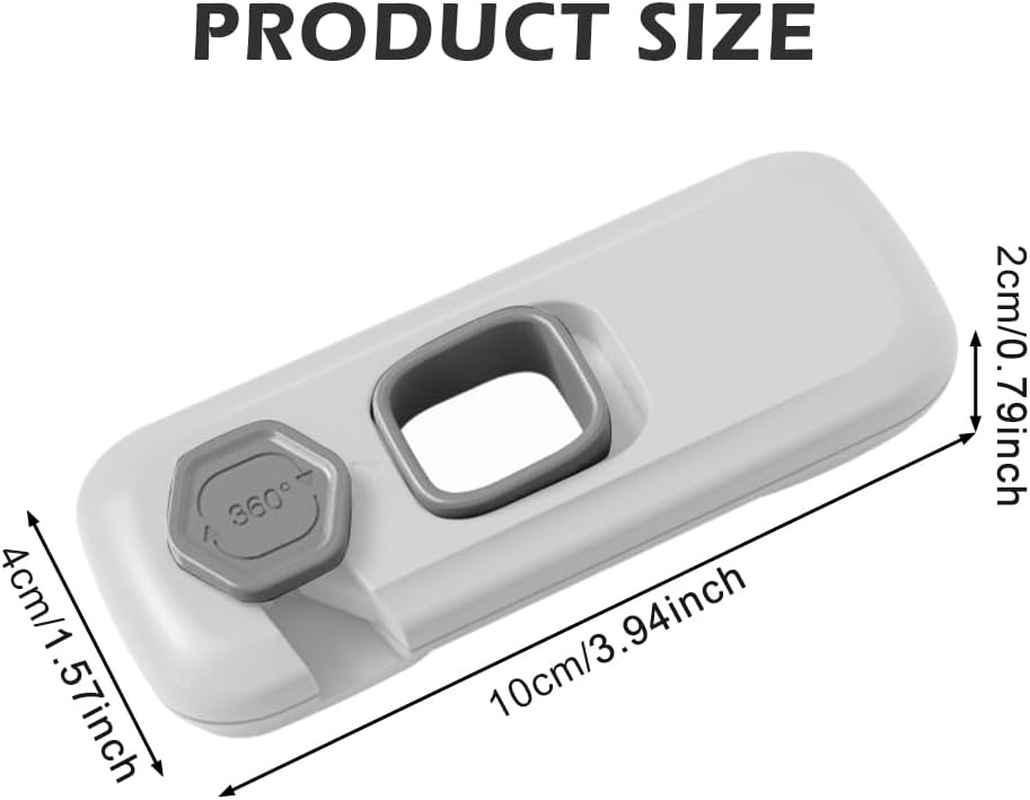 2 Pack Childproof Refrigerator Lock,Fridge Locks,Freezer Lock Apply to Max 1"(25Mm) Sealing Strip,Cabinet Cupboard Lock for Toddlers,Easy to Install,No Tools Need or Drill,Grey image number 4