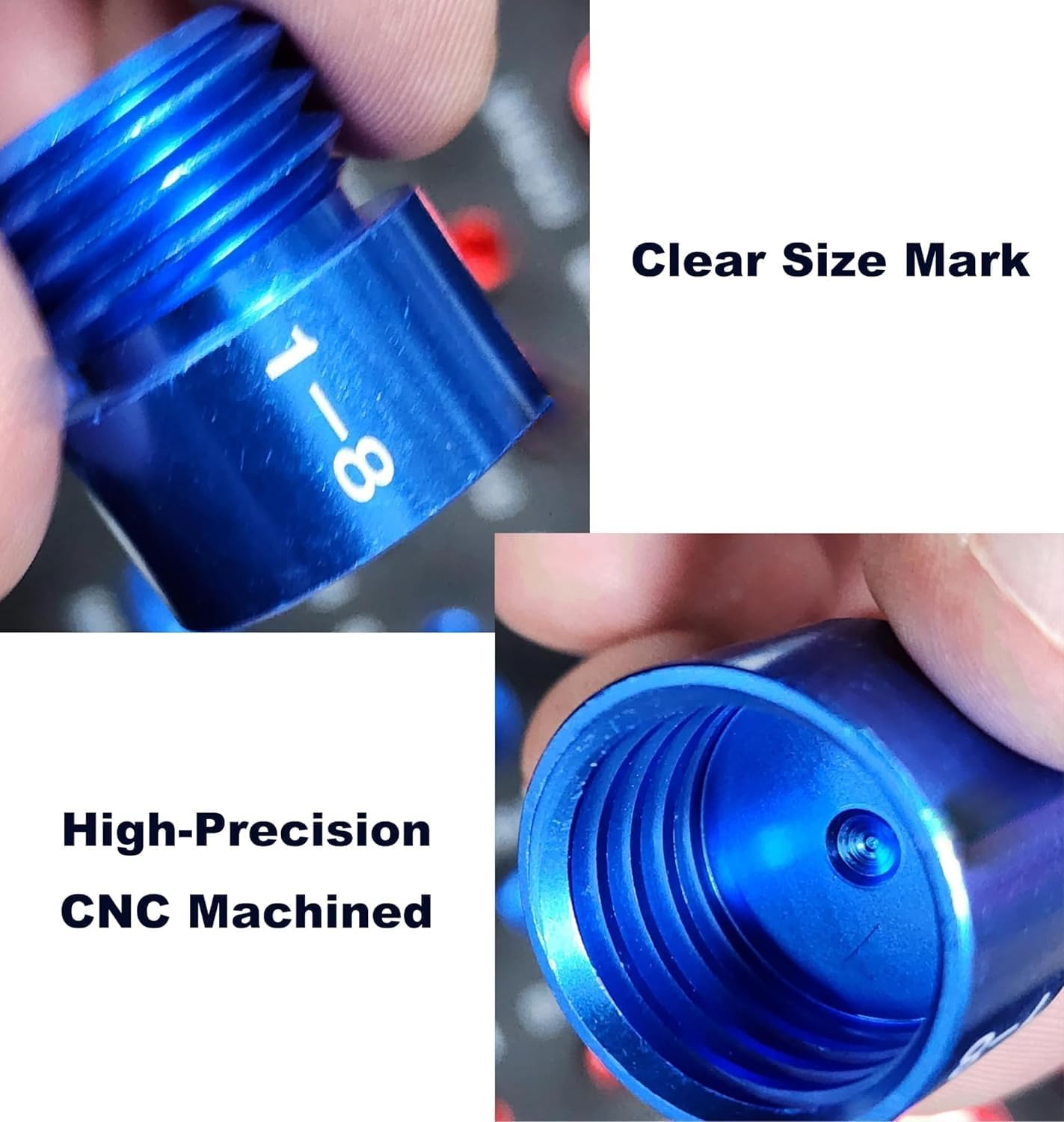 44Pcs Thread Checker, Inch & Metric Thread Gauge, Nut and Bolt Thread Identifier, Precise Nut Bolt Thread Checker, Male & Female, Machinist Tools with Tool Box PVC Case