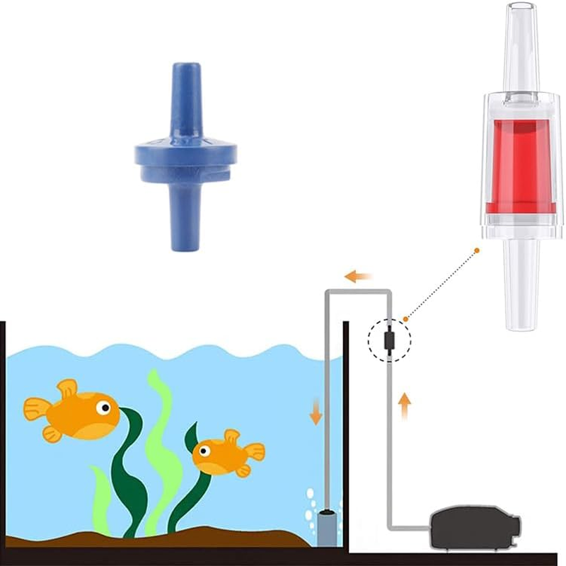 Aquarium Air Pump Accessories Kit with Standard Tubing, Air Stones, Check Valves, Suction Cups and Connection Tee(Clear, 13Feet)
