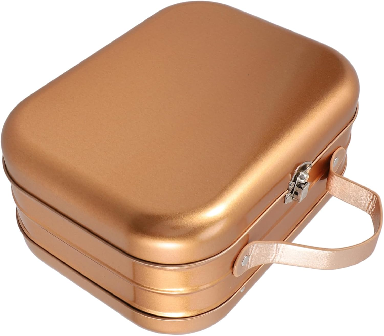 Zerodeko Handheld Tin Box Storage Container Jewelry Storage Box for Girls Craft Supplies Handheld Case image number 3