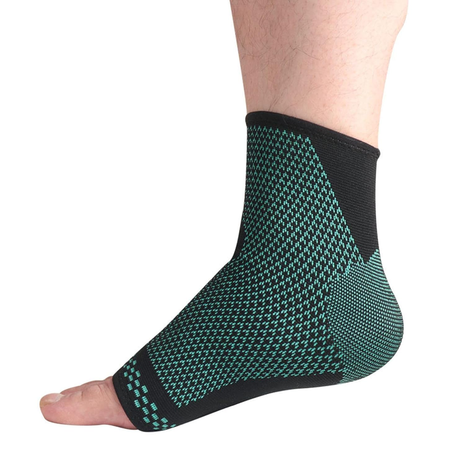 Ankle Brace for Basketball Players to Support Feet Male Female Size M, Green, 2 Pcs