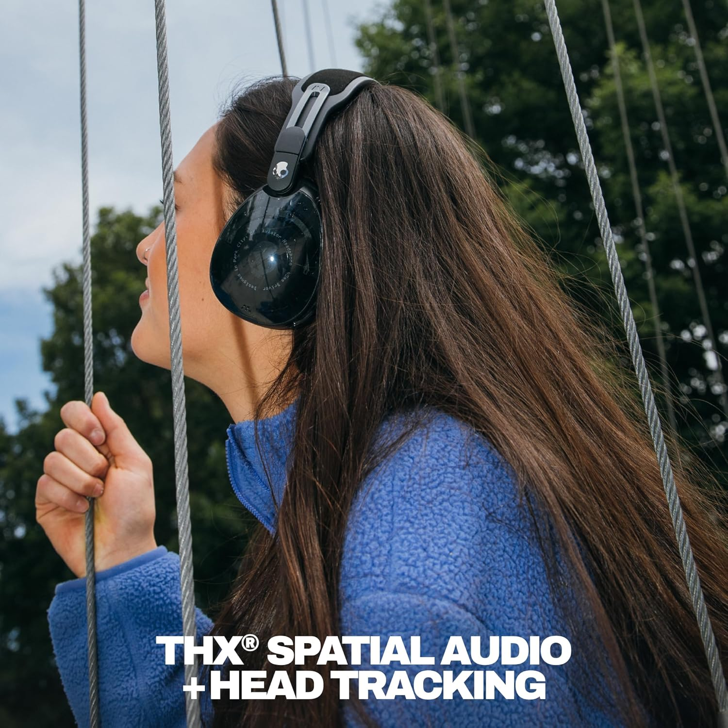 Skullcandy Aviator 900 ANC Wireless Over-Ear Bluetooth Headphones, THX Spatial Audio with Head Tracking, Adaptive Noise Cancelling, up to 60 Hours Battery, Microphone for Iphone Android - True Black image number 5