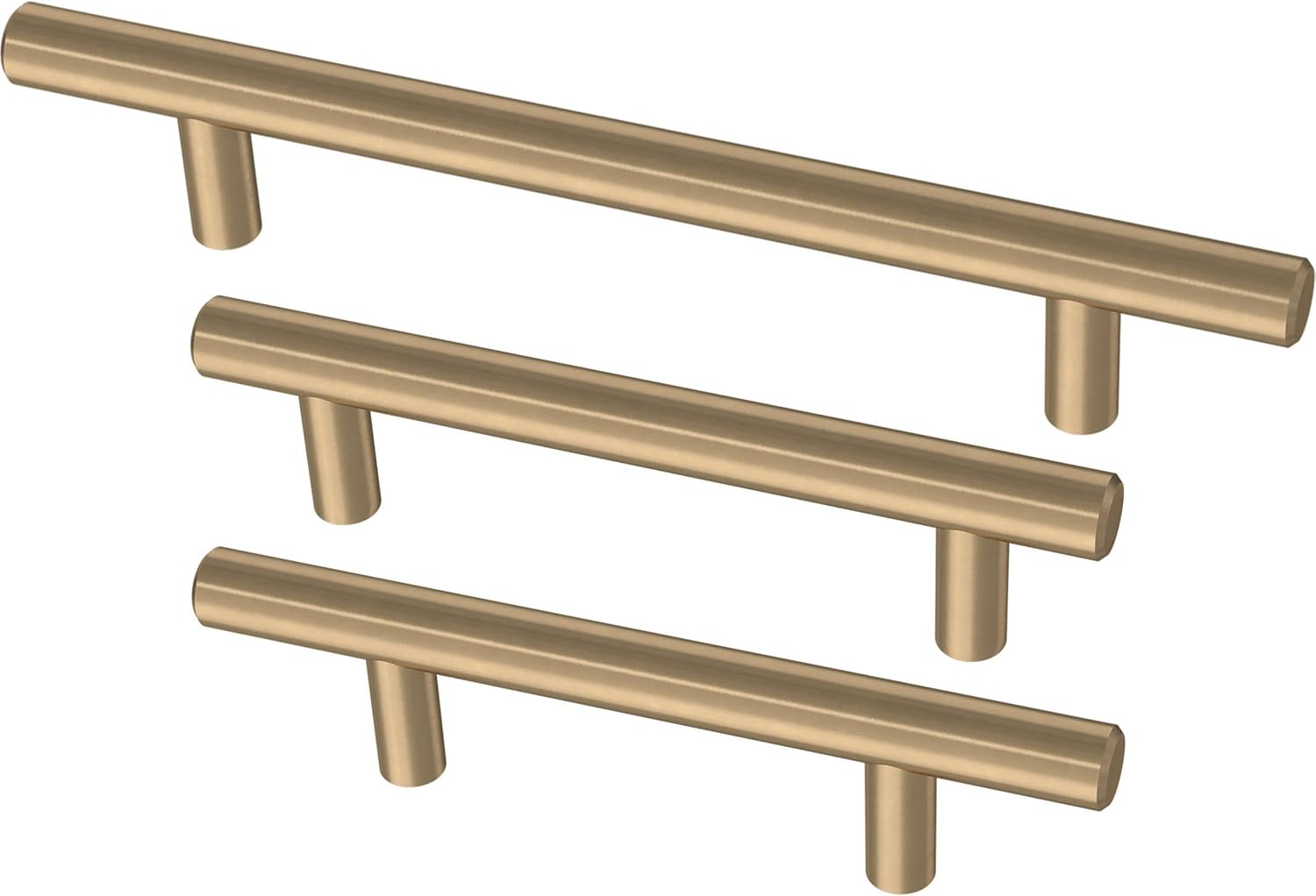 Franklin Brass Bar Cabinet Pull, Champagne Bronze, 5-1/16" (128Mm) Drawer Handle, 10 Pack, P01026Z-CZ-B image number 4