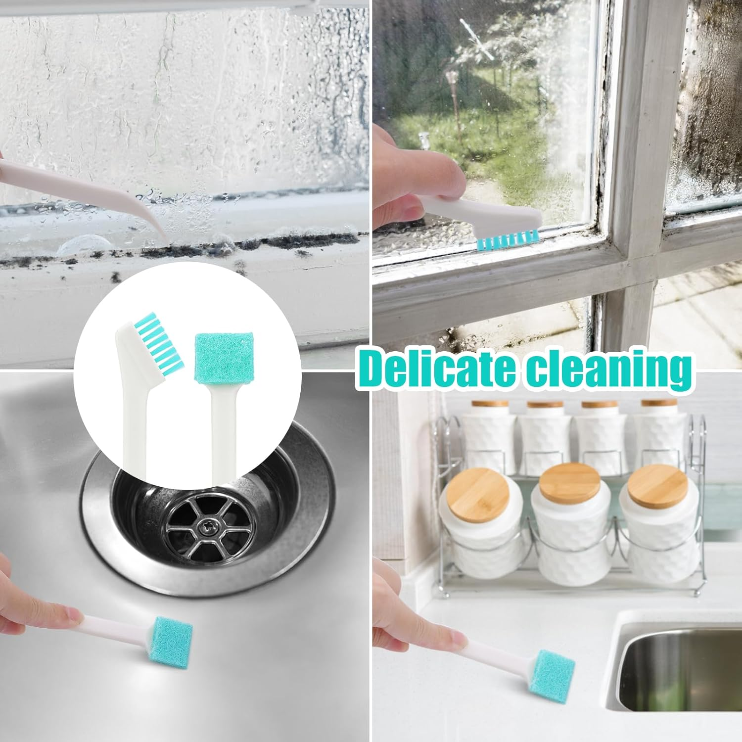 8Pcs Humidifier Cleaning Tools, Crevice Cleaning Brushes Tool Tiny Cleaning Brush Mini Cleaning Brush Detail Tiny Scrub Cleaner Brush Small Cleaning Brushes for Tight Spaces image number 3