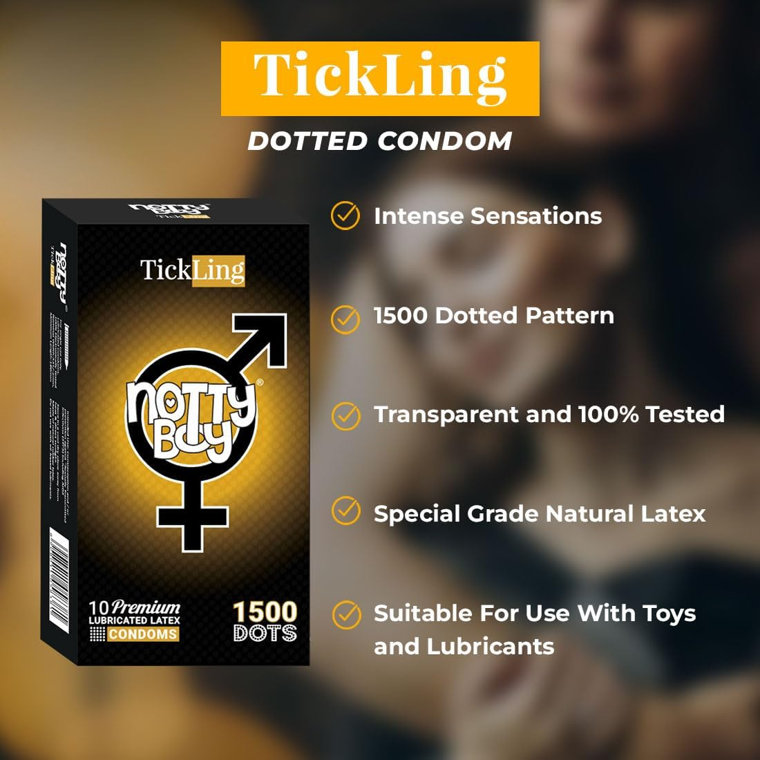 Nottyboy Dotted Condom with 1500 Dots on Condom Pack of 10 image number 2