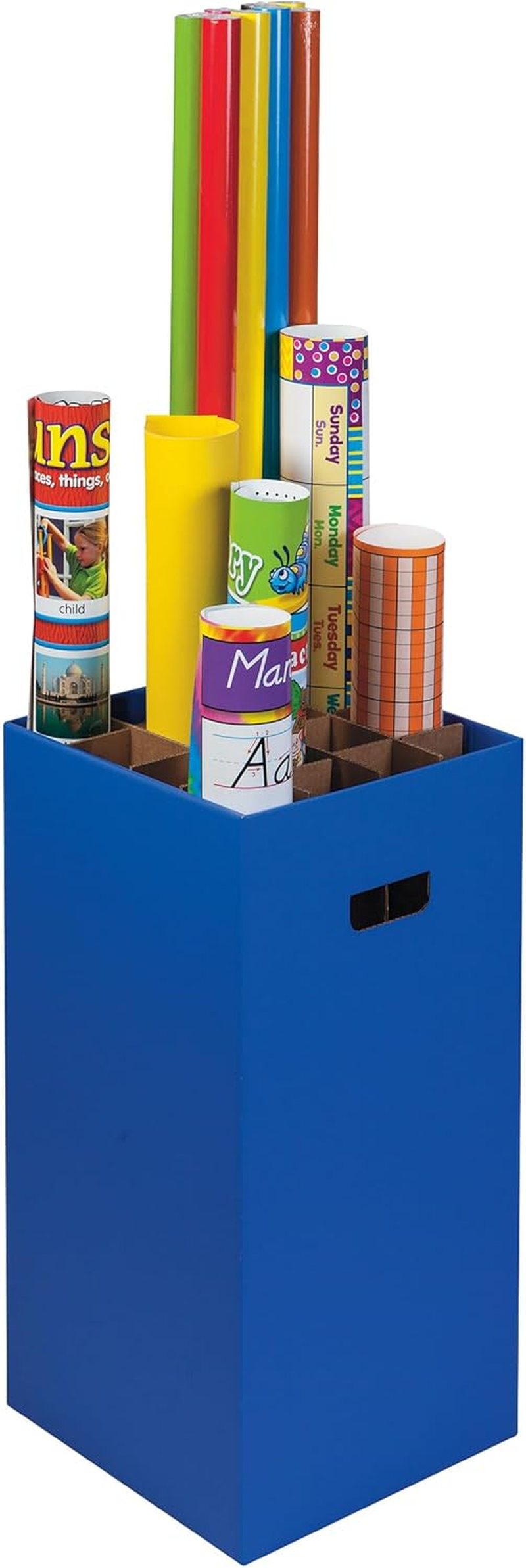 Classroom Keepers Poster & Roll Storage, Blue, 24" H X 12-1/4"W X 12-1/4"D, 1 Piece image number 6
