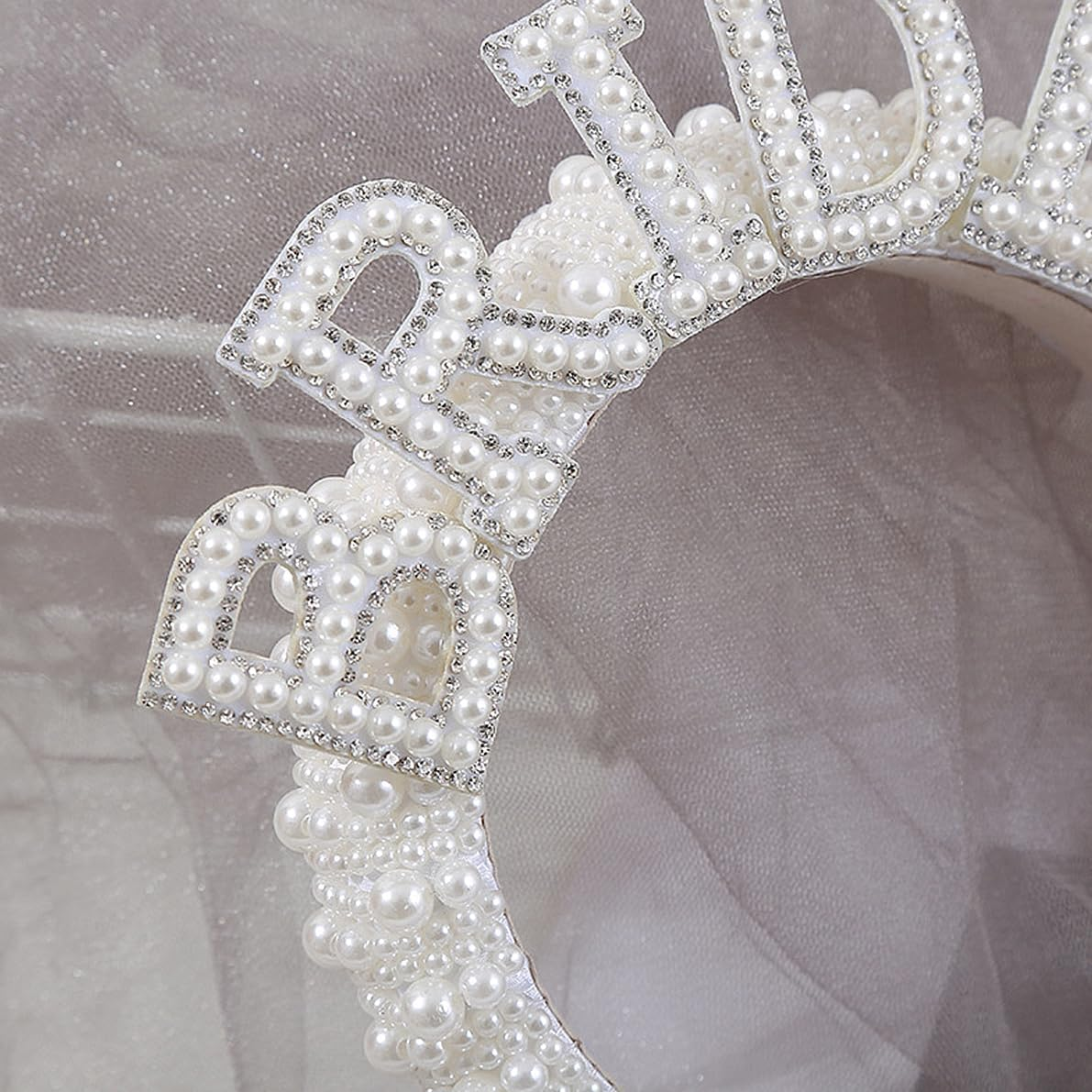 Bride Wedding Accessory Set Bride to Be Decoration Bride Beads Headband Bride Headband Heart Sunglasses Heart Glasses Pearl Bachelorette Party Women Bride to Be Accessories Bridal Bachelorette Party image number 2