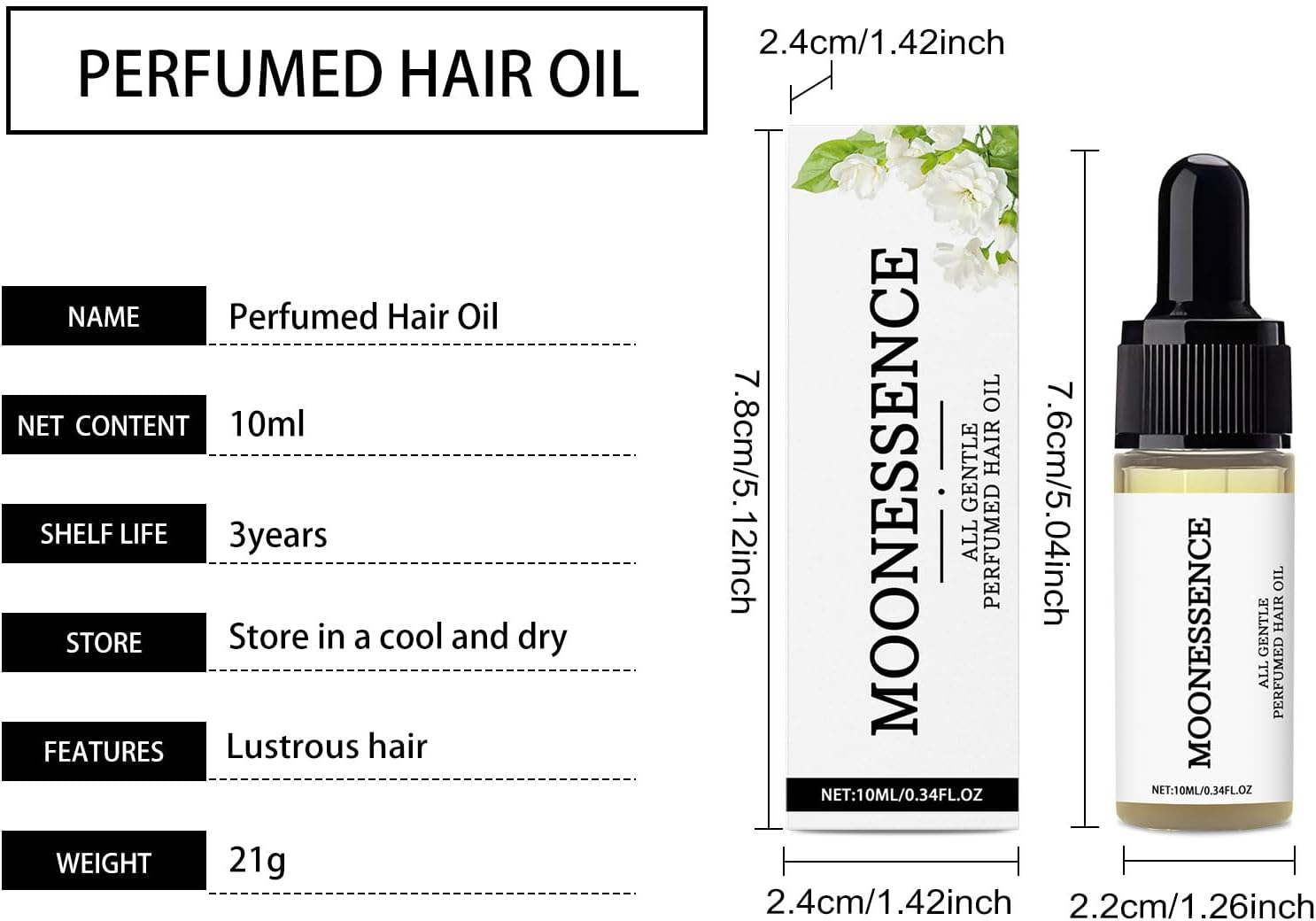 10Ml Hair Care Essential Oil Gentle Nourishing Hair Soft and Fragrant Hair Care Daily Scalp Massage Essential Oil image number 2