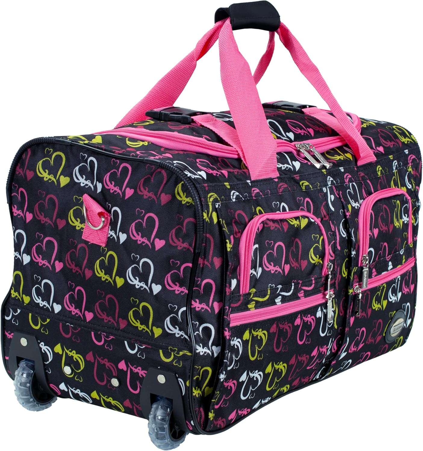 Rockland Melbourne Hardside Expandable Spinner Wheel Luggage, HEART1, 22", Melbourne Hardside Expandable Spinner Wheel Luggage
