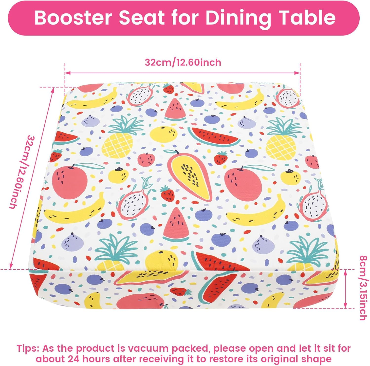 Toddler Booster Seat Booster Seat for Dining Table Portable High Chair Cushion Soft Breathable Booster Seat Pad with Safety Buckles Non-Slip Bottom Booster Chair Cushion for Toddlers Eating (Shape 1) image number 3