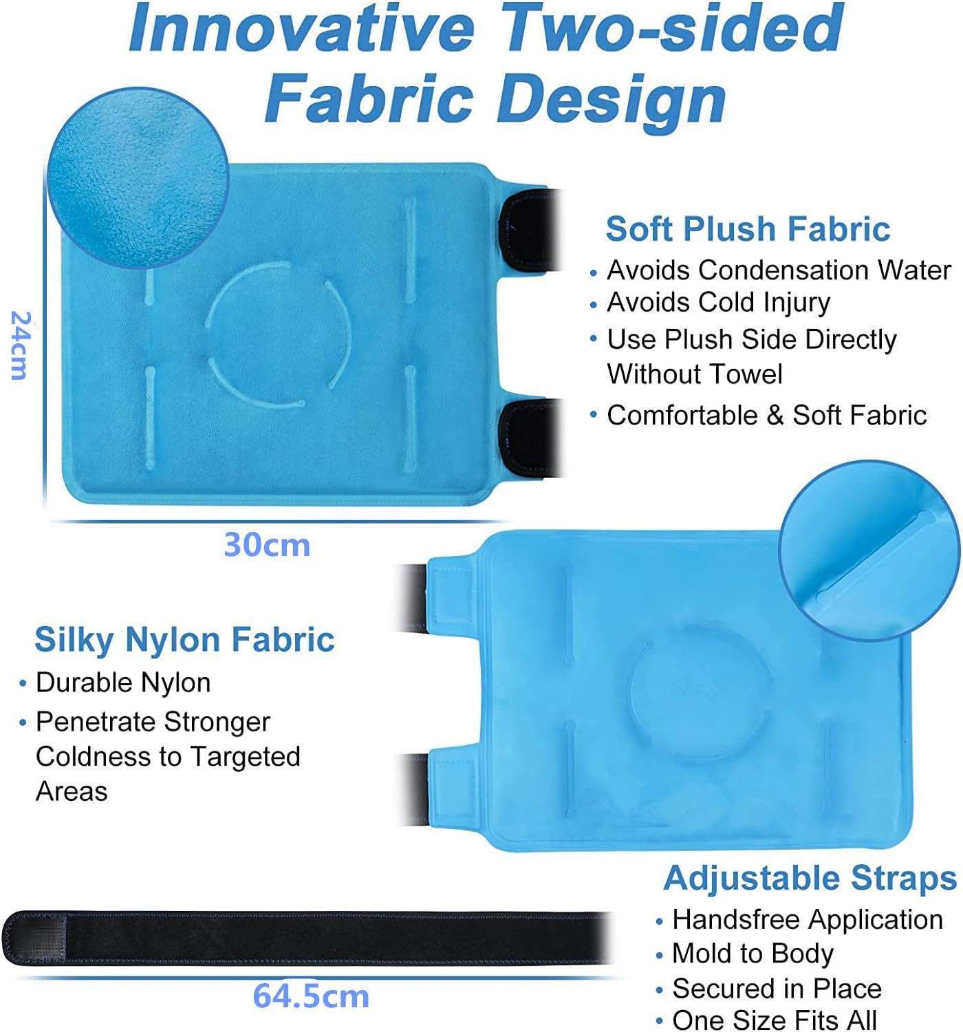 Reusable Hot & Cold Large Gel Ice Pack for Knee Pain Relief, Gel Ice Wrap for Leg Injuries, Swelling, Cold Compress Therapy for Arthritis image number 1