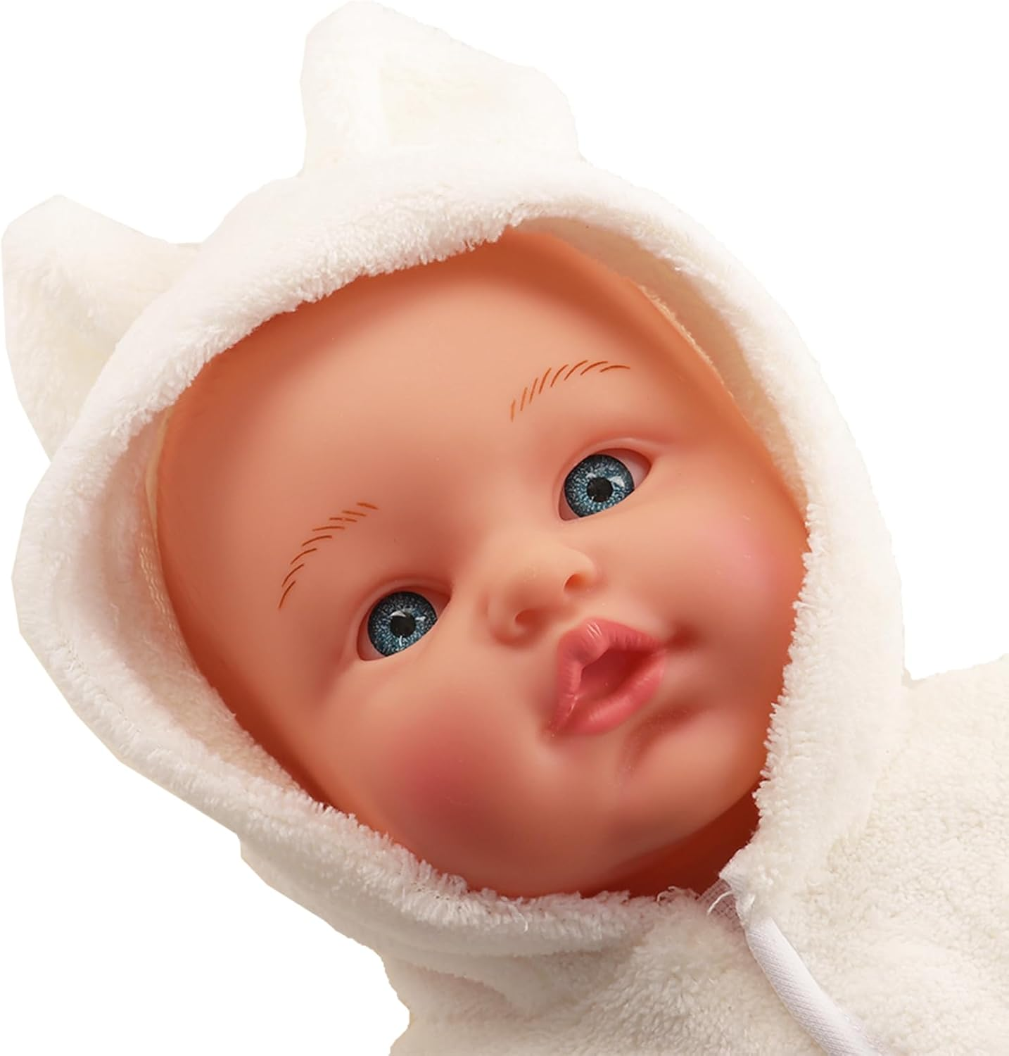 Barwa 15 Inch Baby Doll with Cute Jumpsuit Soft-Body Realistic Lifelike Baby Dolls Silicone Rebirth Baby Dolls Cute Outfits for Toddlers