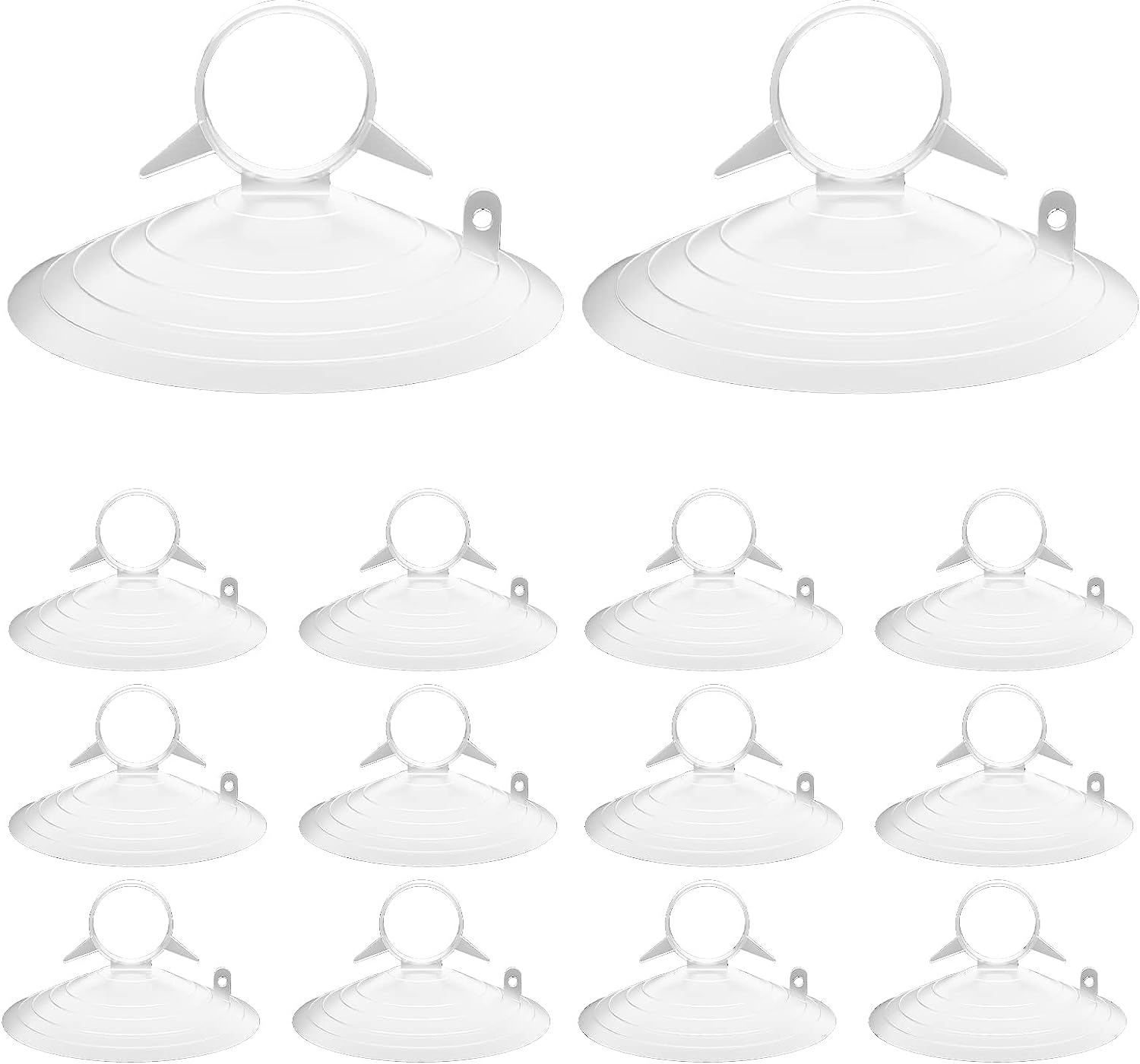 30 Pcs Car Glass Windshield Sunshade Suction Cups Aquarium Pipe Suction Cups Clear Christmas Suction Cups with Loops for Kitchen Bathroom Office Glass Window image number 4