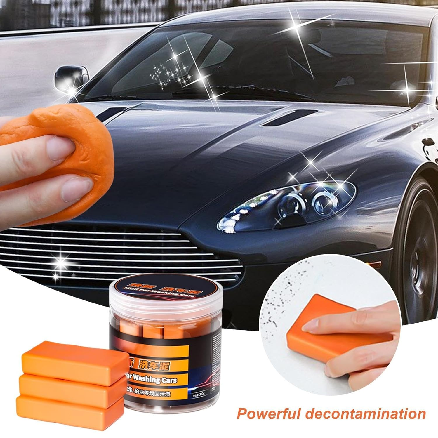 Clay Bars Auto Detailing - Dirt Cleaner - Automotive Clay Bar | for Cleaning Polishing Wash Iron Powder Glass Paint Vehicle Truck Care image number 2
