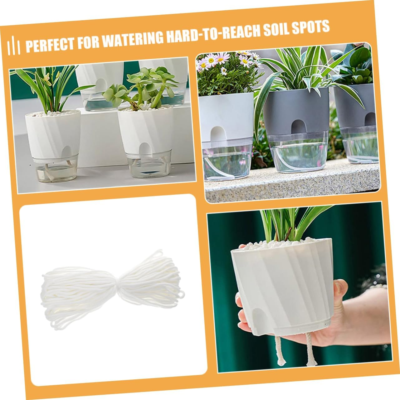 Self Watering Wick Cotton Rope for Potted Plants 10M 8Mm Absorbent Gardening Cord for DIY Self-Watering Planters Outdoor Hydroponic Plant Care image number 6