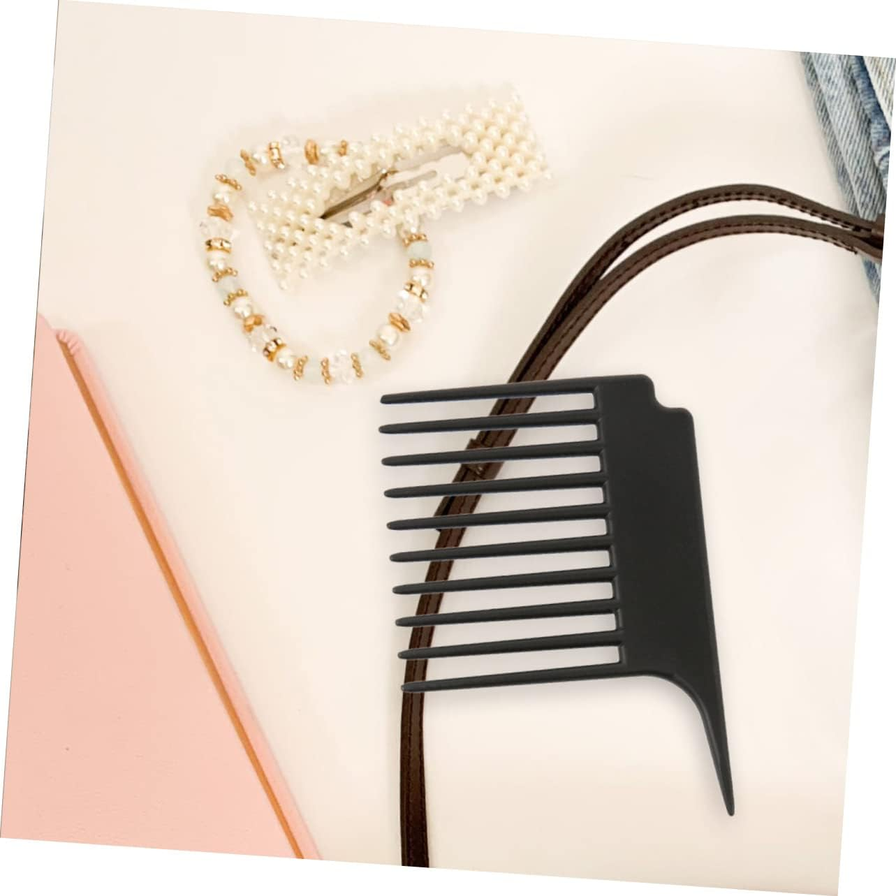 CIMAXIC 2Pcs Wide Teeth Comb Hairdressing Tool Double Sided Rat Tail Comb for Hair image number 6