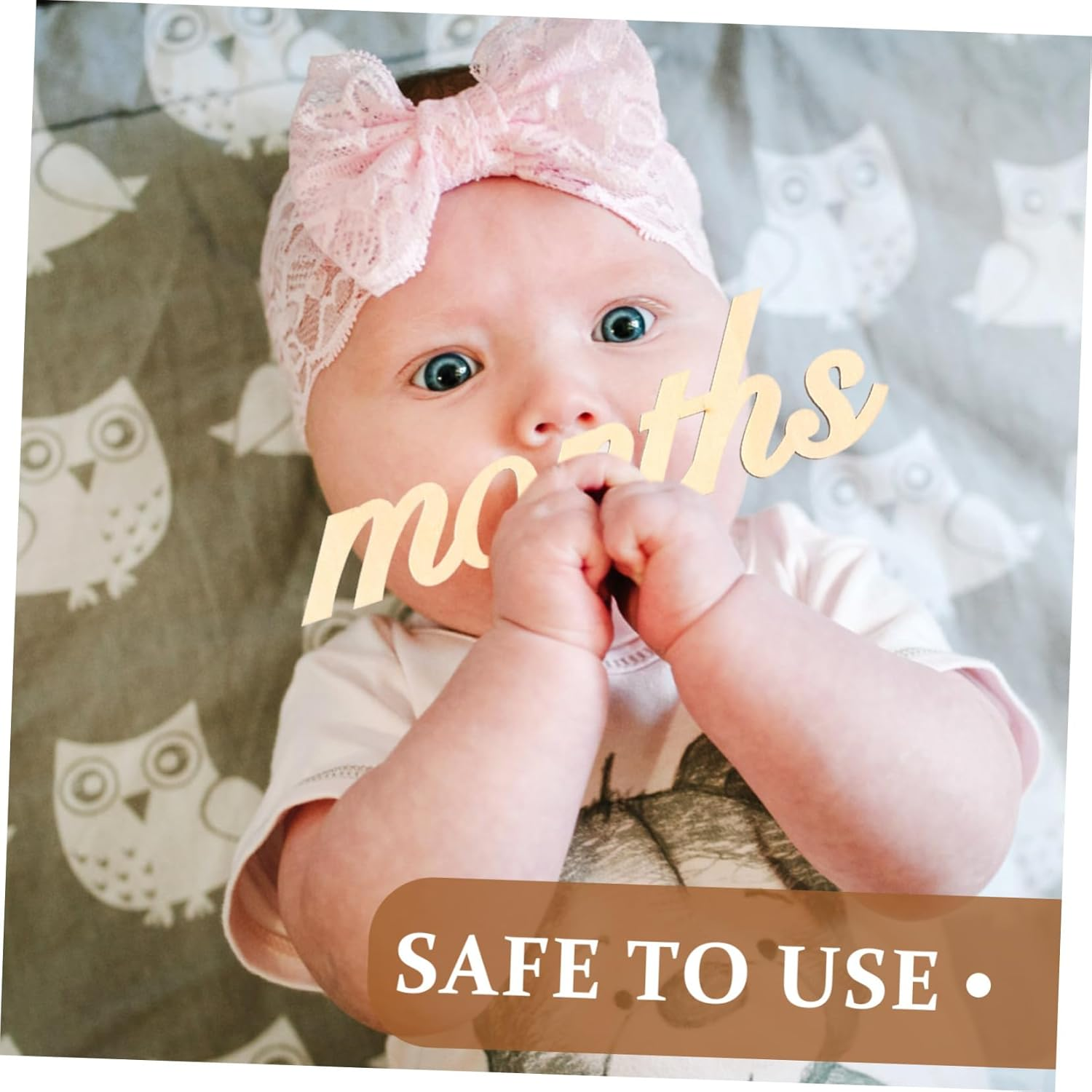 Cartoon Milestone Cards for Newborn Wooden Photo Props Growth Announcements image number 2