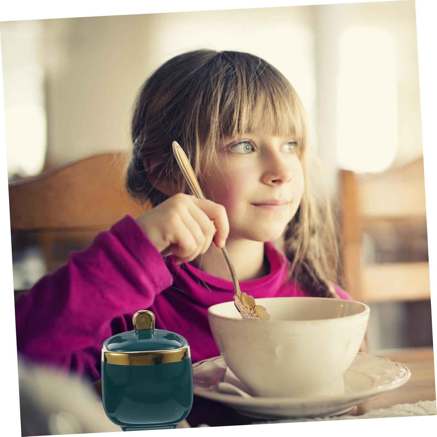 FELTECHELECTR 1Pc Ceramic Seasoning Jar with Stylish Condiment Storage Container for Sauces Vinegar and Spices for Home School and Restaurant Use Easy to Clean And image number 2