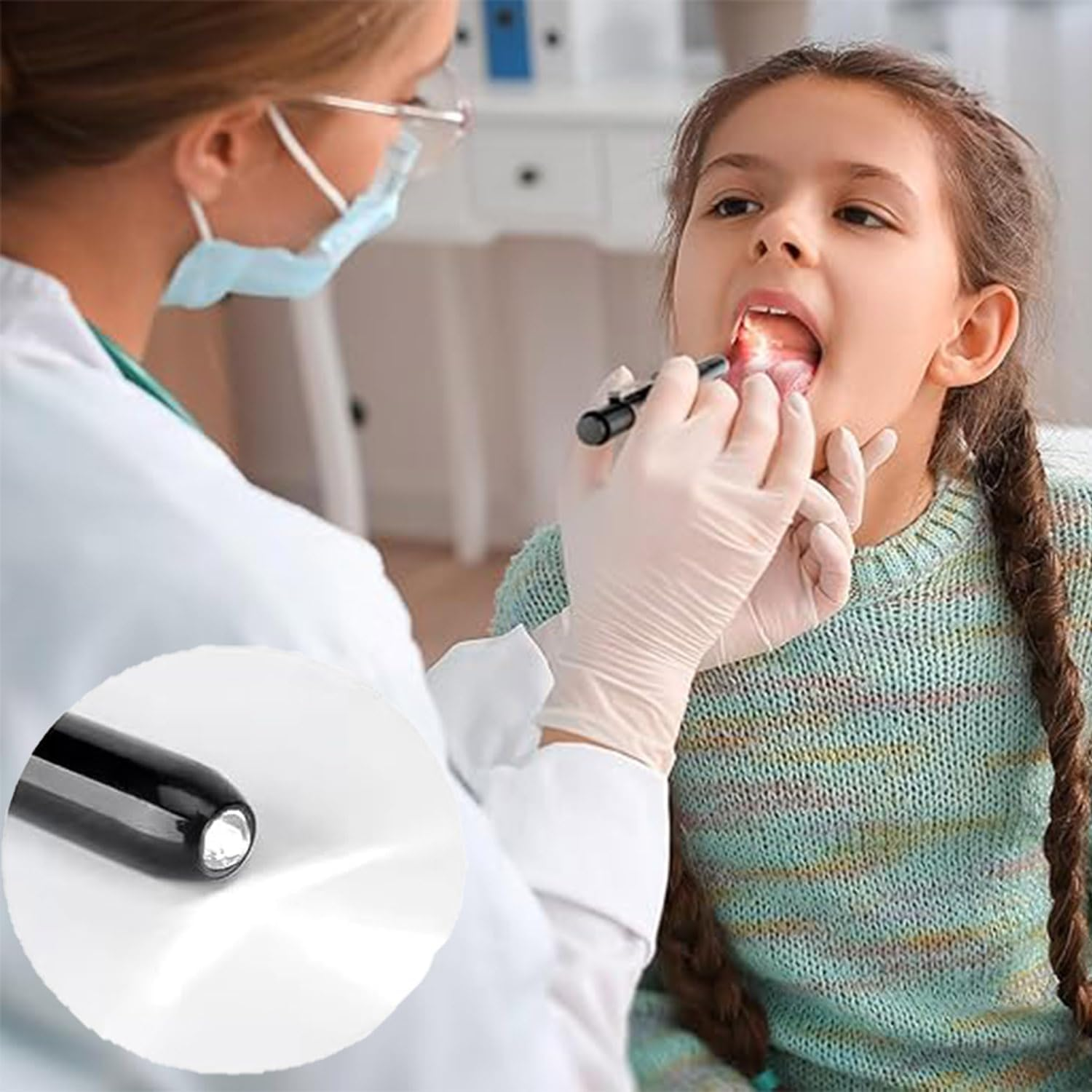 Nurse Accessories, Torch, 2Pcs Pen Light, Torch Light Reusable Medical LED Pen Torch with Pupil Gauge for Nurses, Doctors, and Nursing Students image number 1