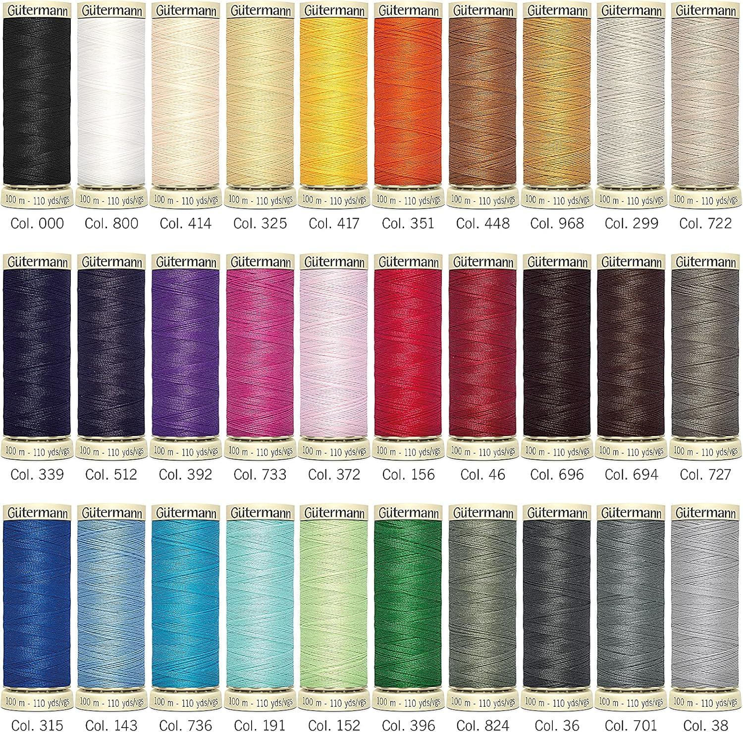 GUTERMANN Nostalgic Box Sew-All Thread 100MT 30 SPOOLS Assorted Colours 1930 image number 1