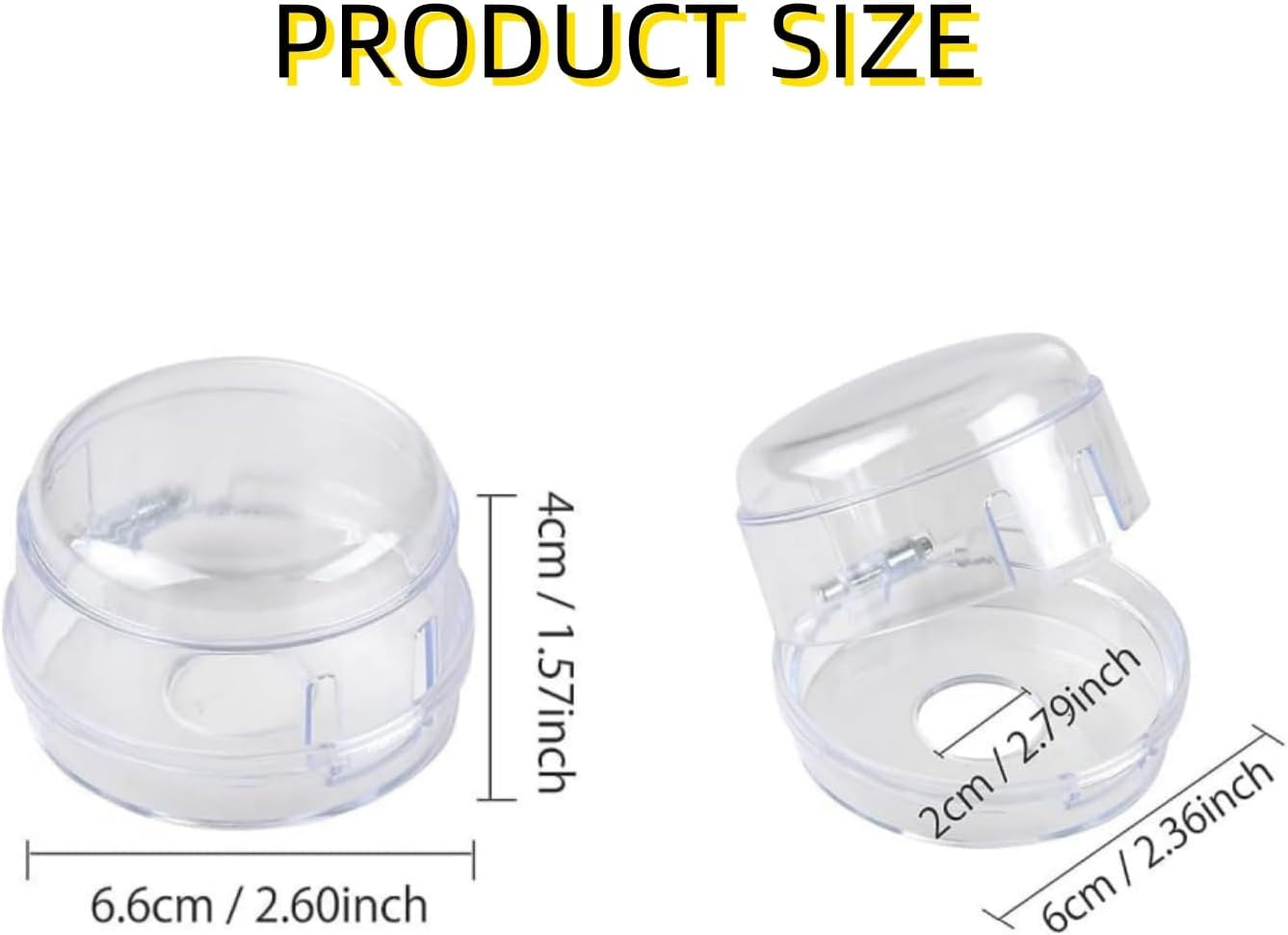 10 Pack Clear Stove Knob Safety Covers - Protect with a Proof Lock for Oven/Stove Top/Gas Range - Kitchen Safety Guard image number 1