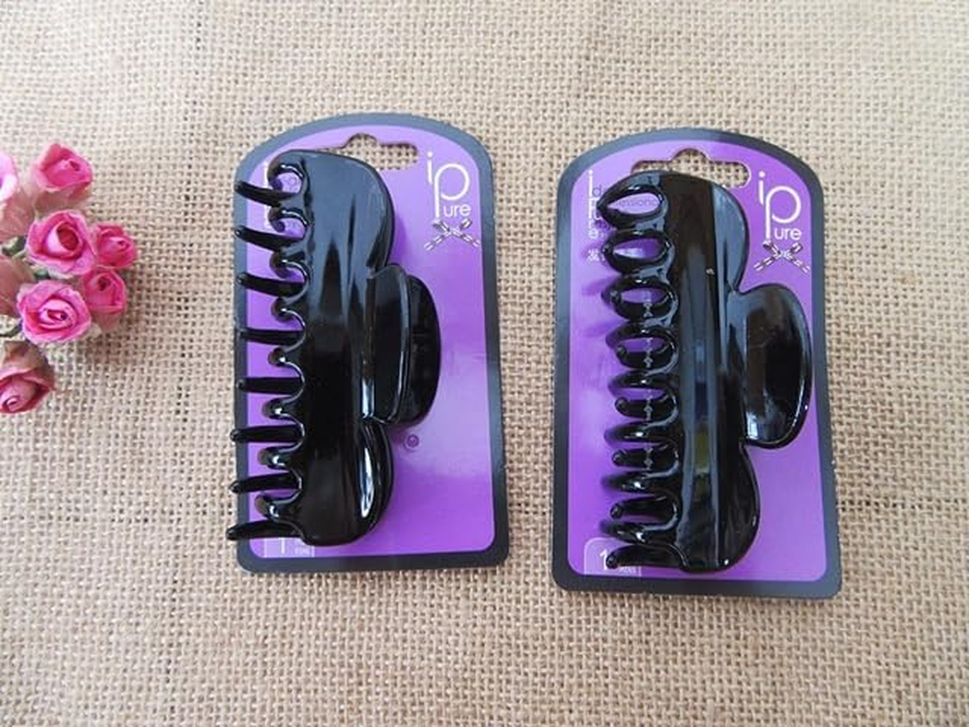 6Pcs Shiny Black Hair Clips Hair Clamps Hair Accessories image number 1