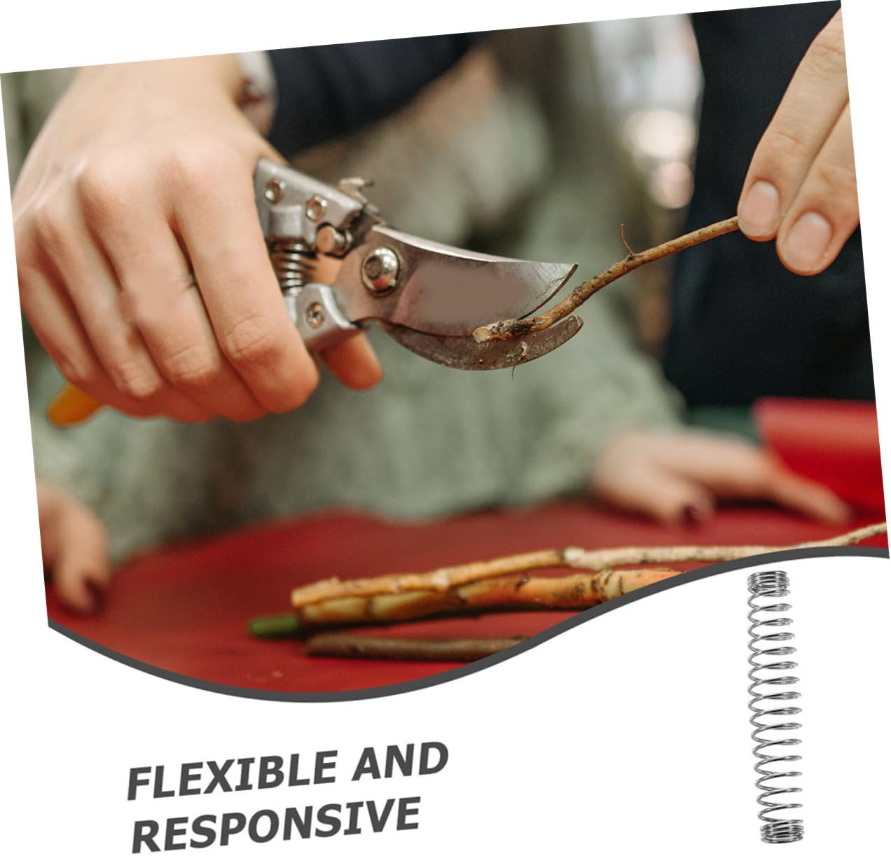 CIYODO 50Pcs Gardening Scissors Pruning Shears for Gardeners Bonsai Pruning Shears Springs for Trimming Trees and Flowers in Garden Hand Sheer for Shrubs image number 1