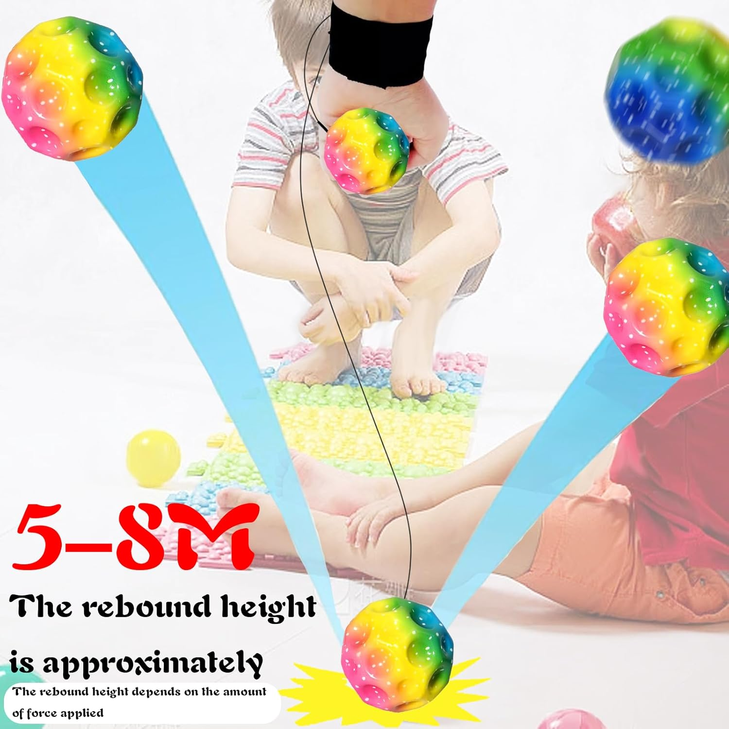 LUKIUP Children'S Jump Ball with String image number 4