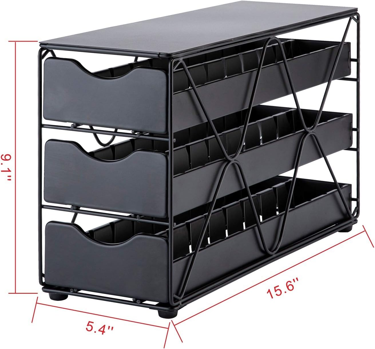 Flagship for Nespresso Pod Holder Vertuo Pod Drawer Large Mullti Tier Coffee Pod Holder(3 Tier (60Pods Capacity)) image number 3