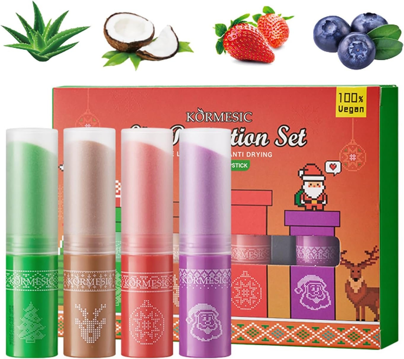 Jascherry 6 Pcs Moisturizing Lip Balm, Lip Oil Set, Fruit Makeup Lip Gloss, Lip Repair Chapstick, High Shine, Natural, Non-Sticky Finish, Nourishing Lipstick Anti-Wrinkle Lip Care Gloss