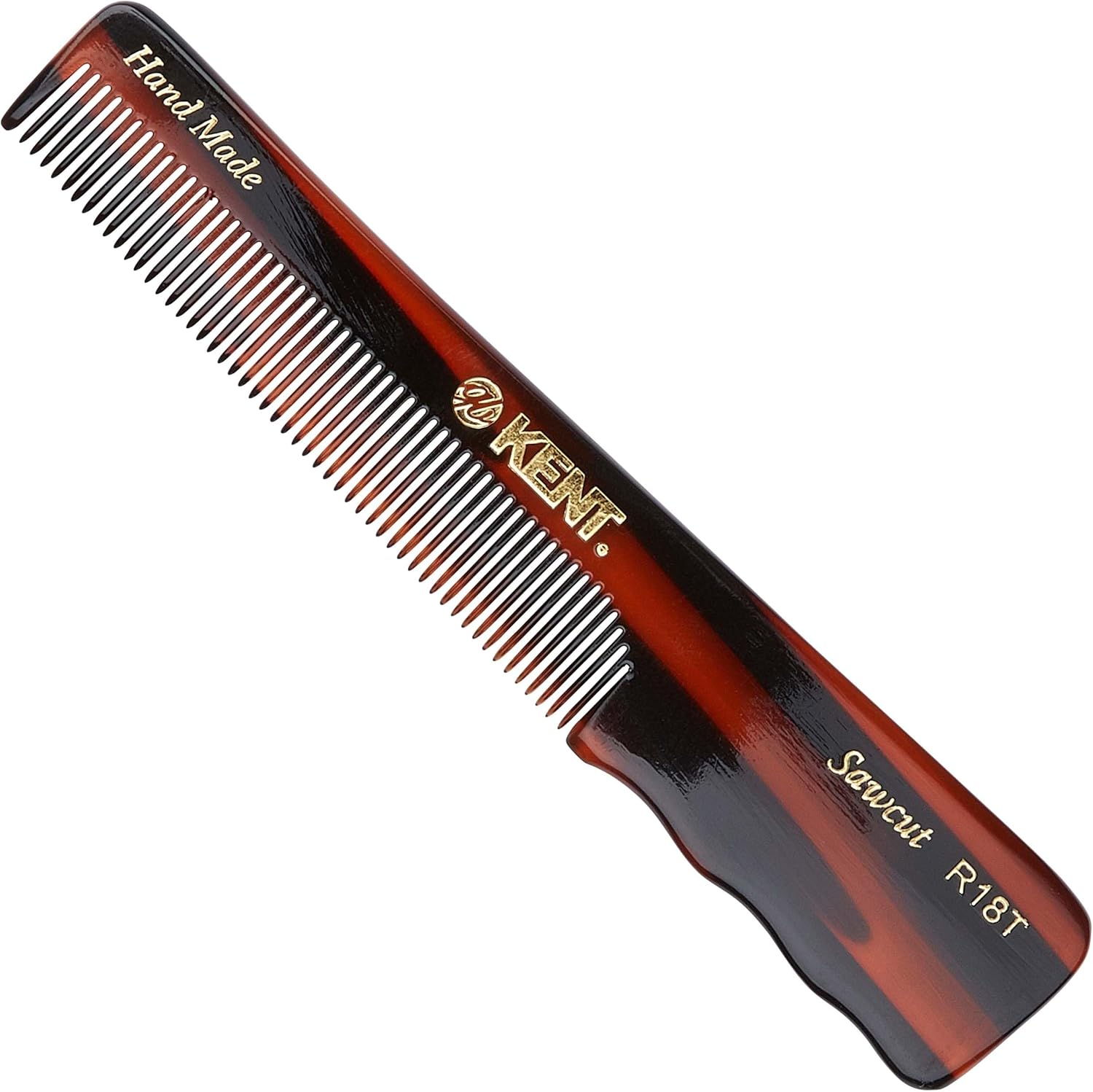 Kent Hand-Made 140Mm All Fine Pocket Comb with Thumb Grip - R18T image number 4