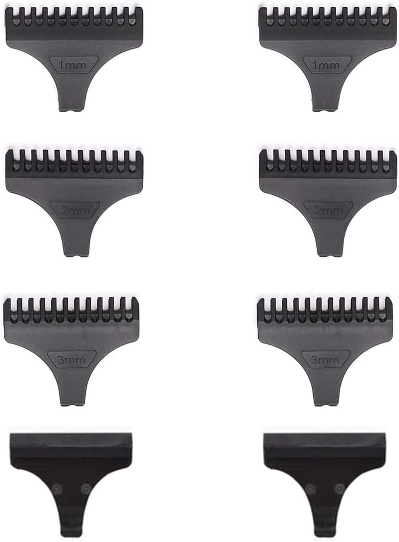 Torsor 8 Pack Hair Clipper Limit Comb Guide 1MM 2MM 3MM Guides Set with Protection Guard Cover for Vintage T9 Height 31Mm 32Mm T-Blade Electric Trimmer Cordless Shaver Outliner Edger Detailer