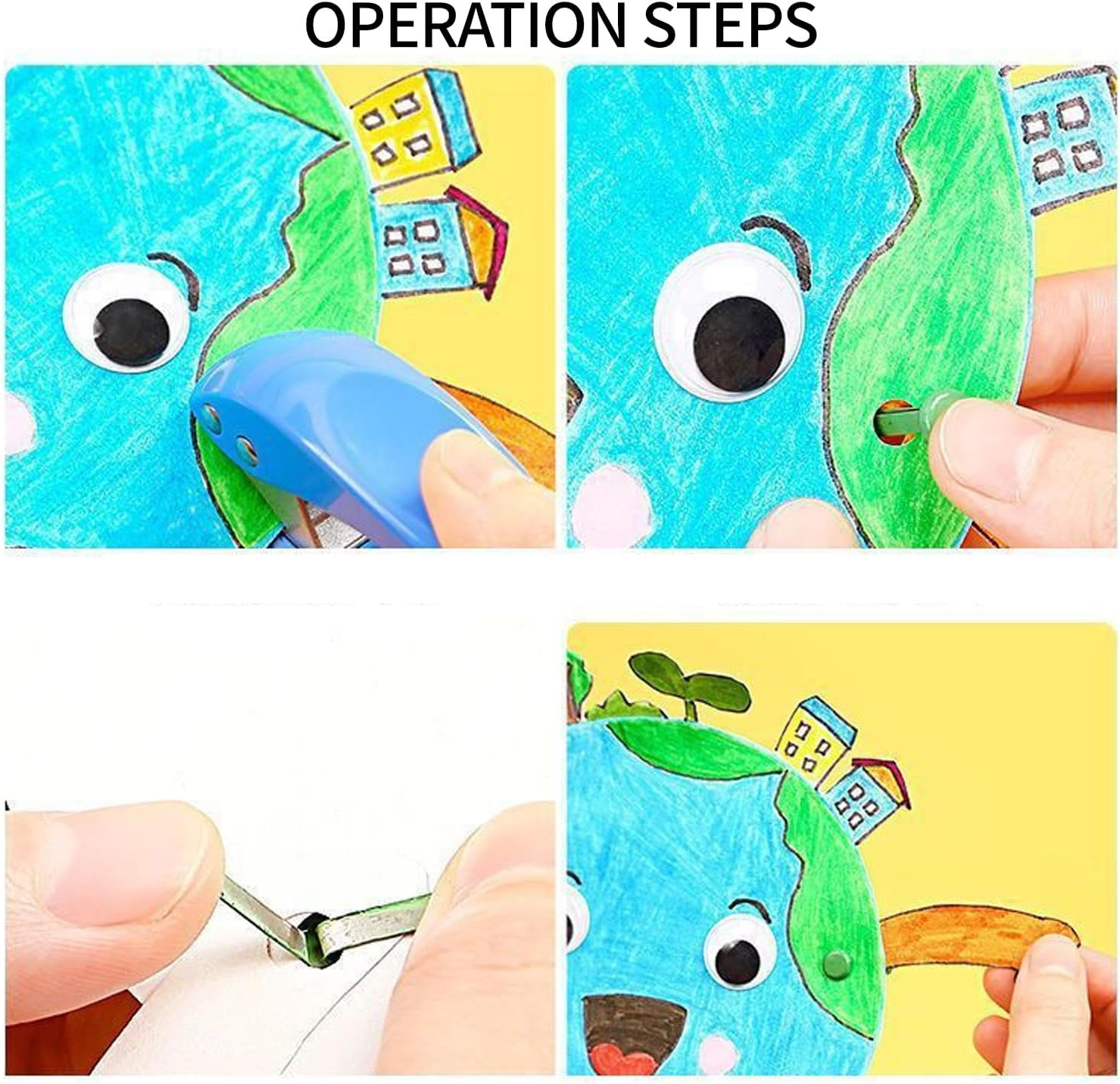 100Pcs round Head Double-Prong Rivets ，Foot Nails，Paper Fasteners ，For Craft Art Crafting School Project Decorative Clipbook Creation DIY Supplies. (Gold) image number 1